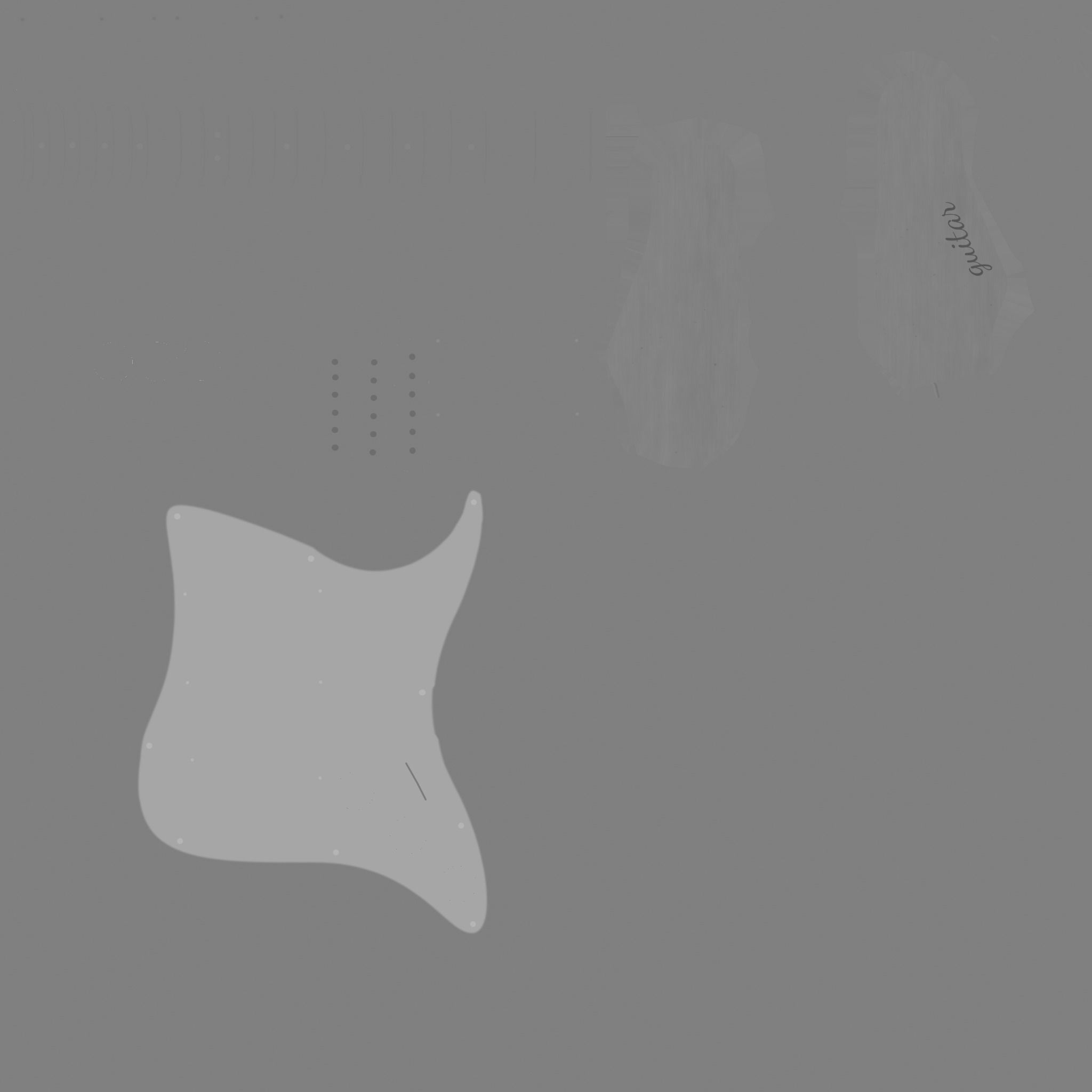 Electric Guitar 01 Red White - Music Instrument Design Low-poly 3D model_15