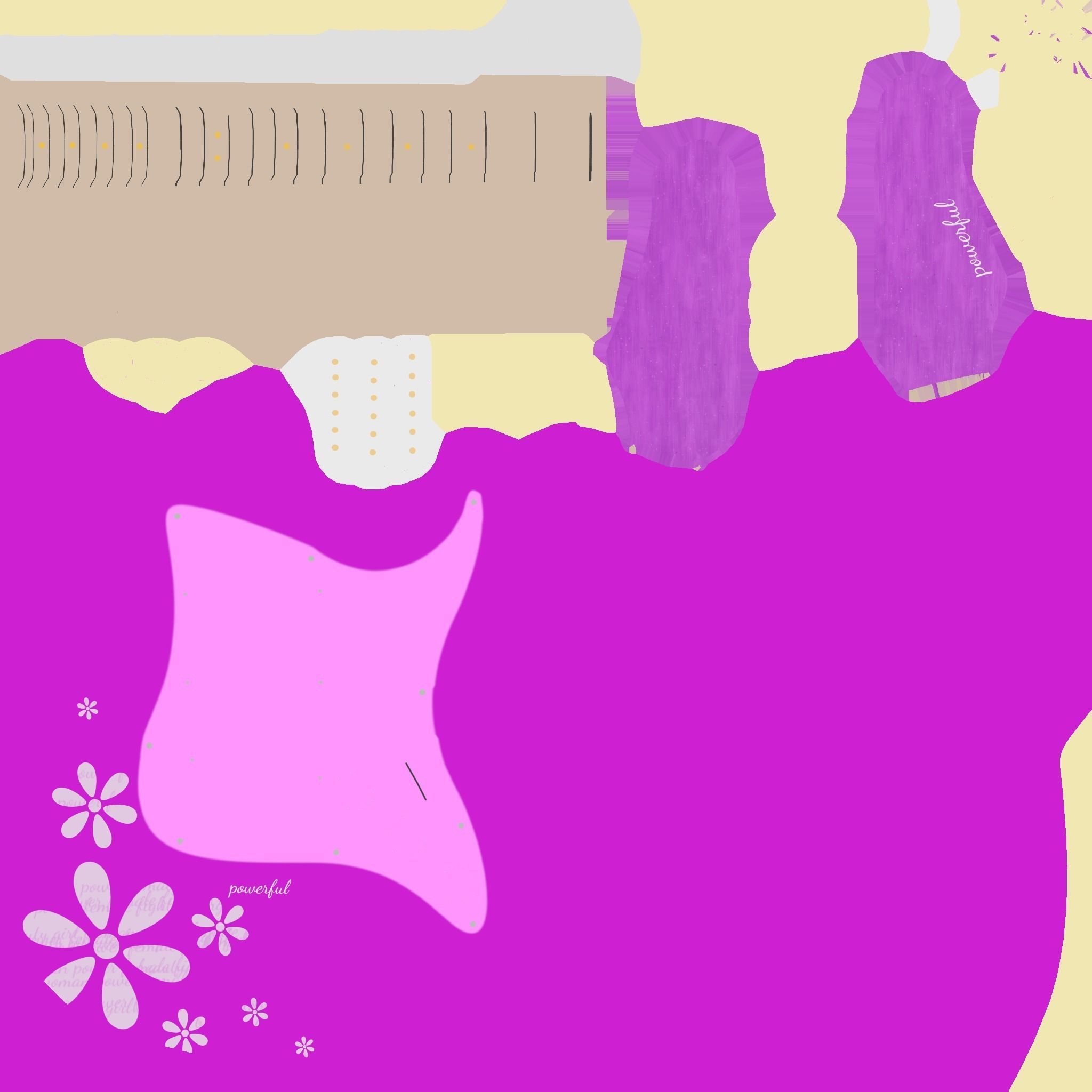 Electric Guitar 04 Pink - Music Instrument Design Low-poly 3D model_14