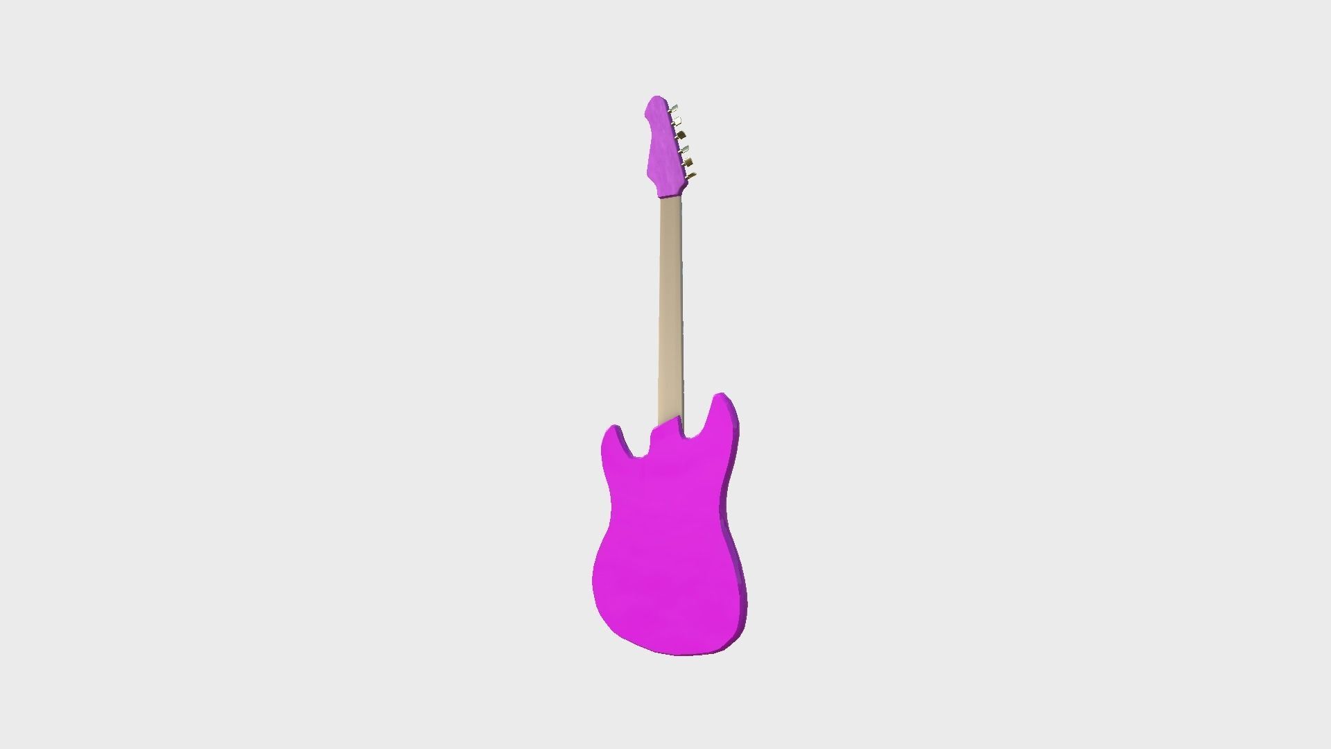 Electric Guitar 04 Pink - Music Instrument Design Low-poly 3D model_4