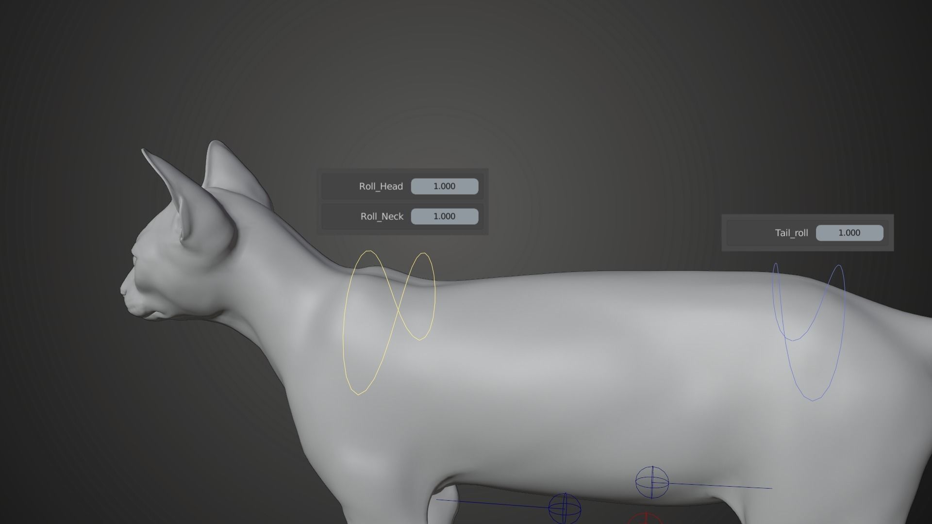 Grey Cat Animated  VFX Grace 3D model_16