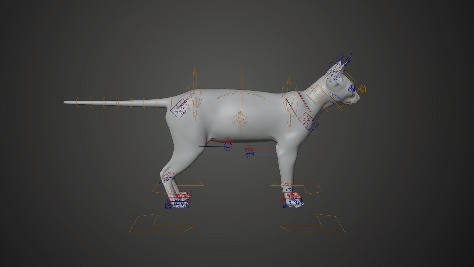 Grey Cat Animated  VFX Grace 3D model_14