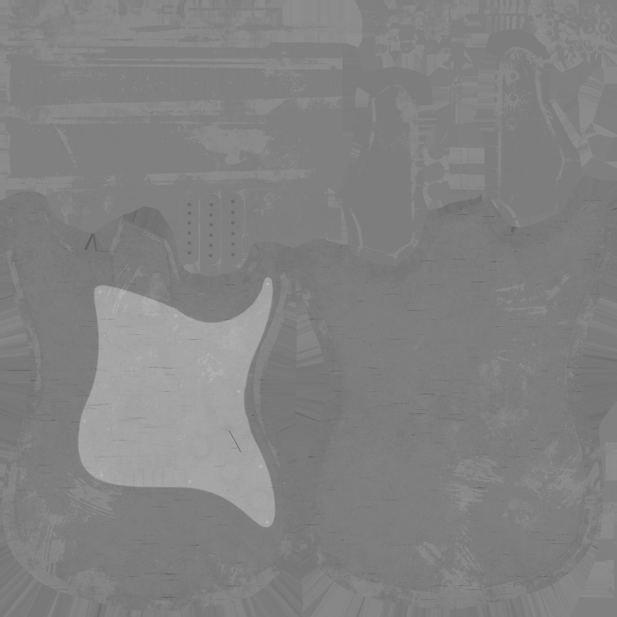 Electric Guitar 09 Destroyed - Music Instrument Design Low-poly 3D model_15