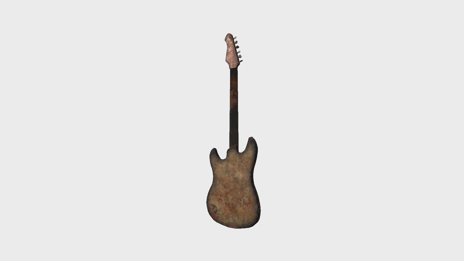 Electric Guitar 09 Destroyed - Music Instrument Design Low-poly 3D model_4