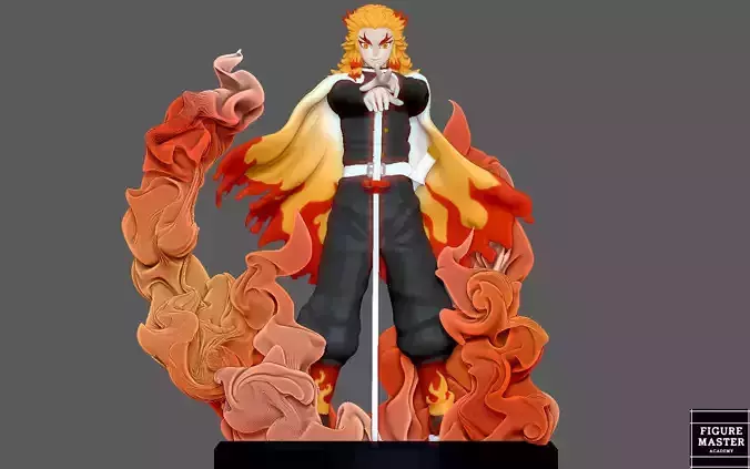 RENGOKU 2 KIMETSU NO YAIBA ANIME STATUE CHARACTER 3D print model 3D print model