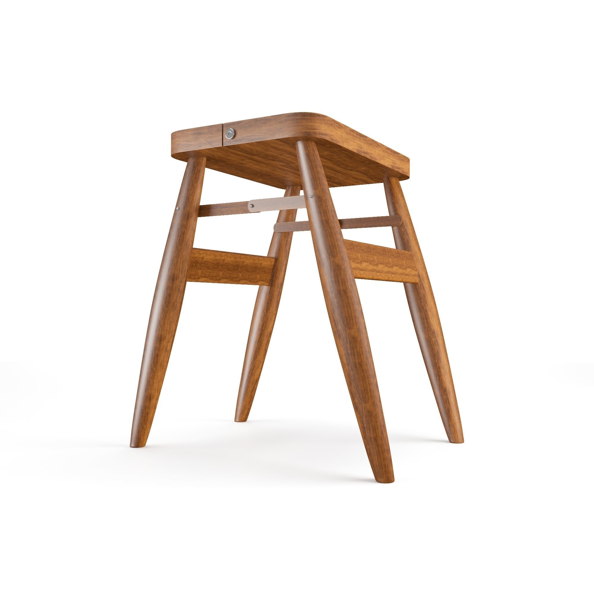 Modern Wooden Table 3D model_1