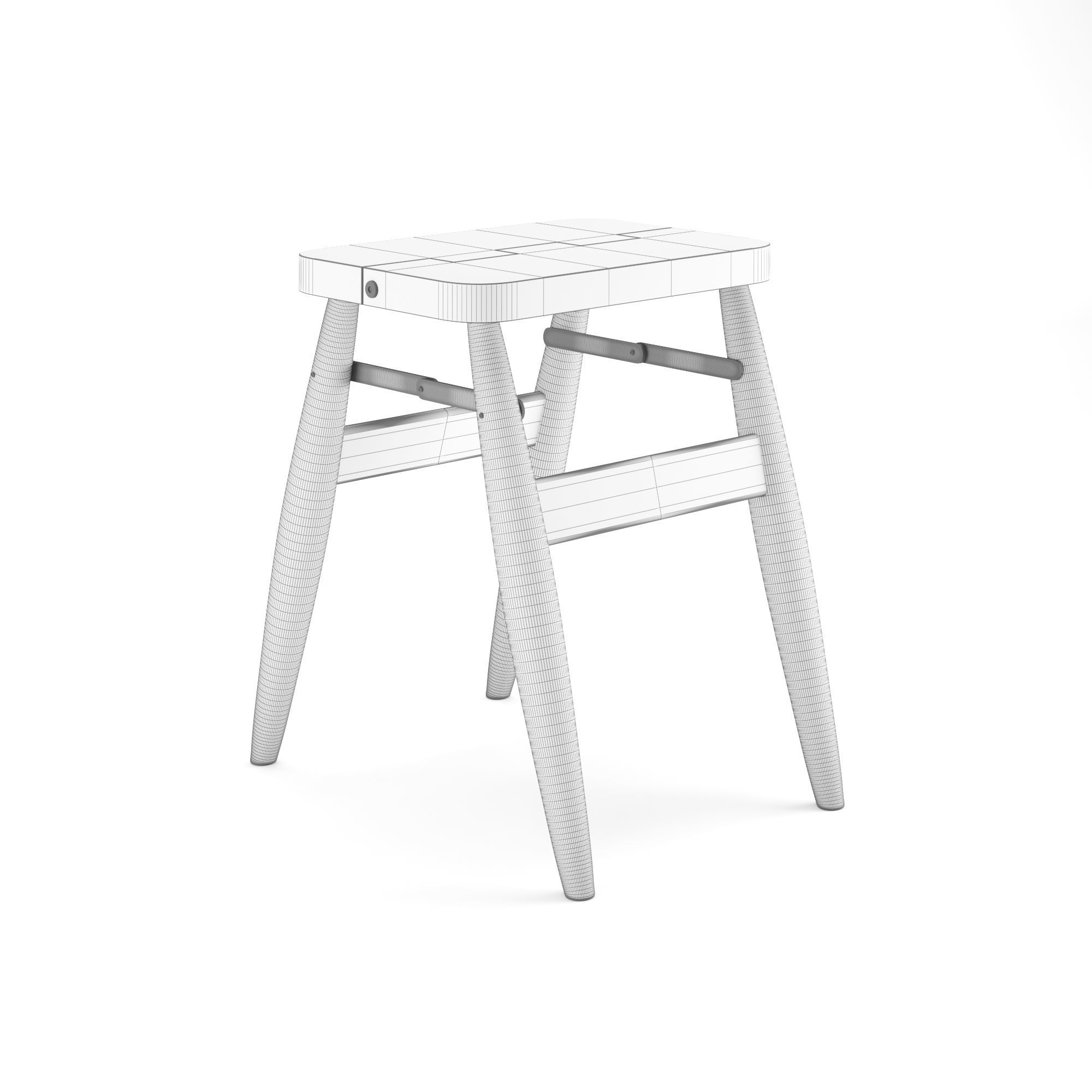 Modern Wooden Table 3D model_2