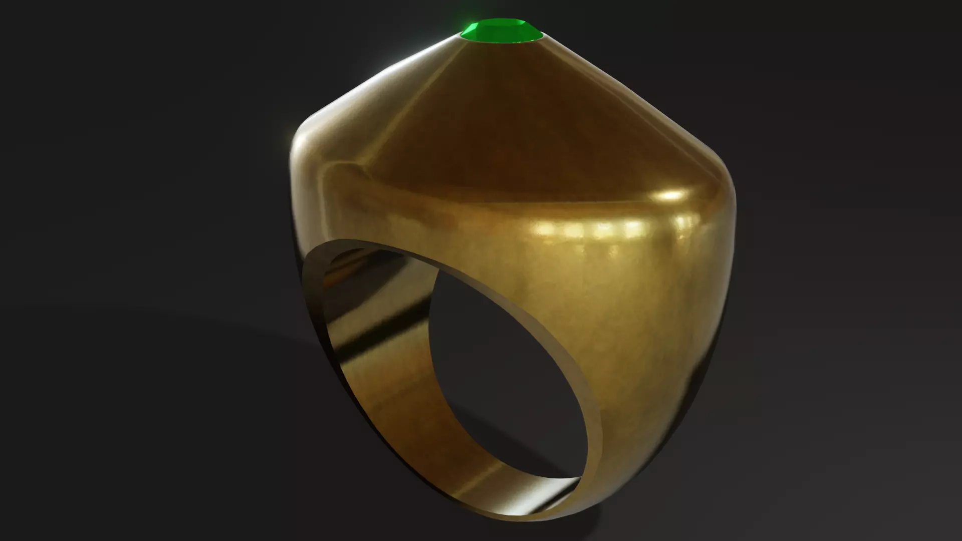Single stone mens ring 3D print model