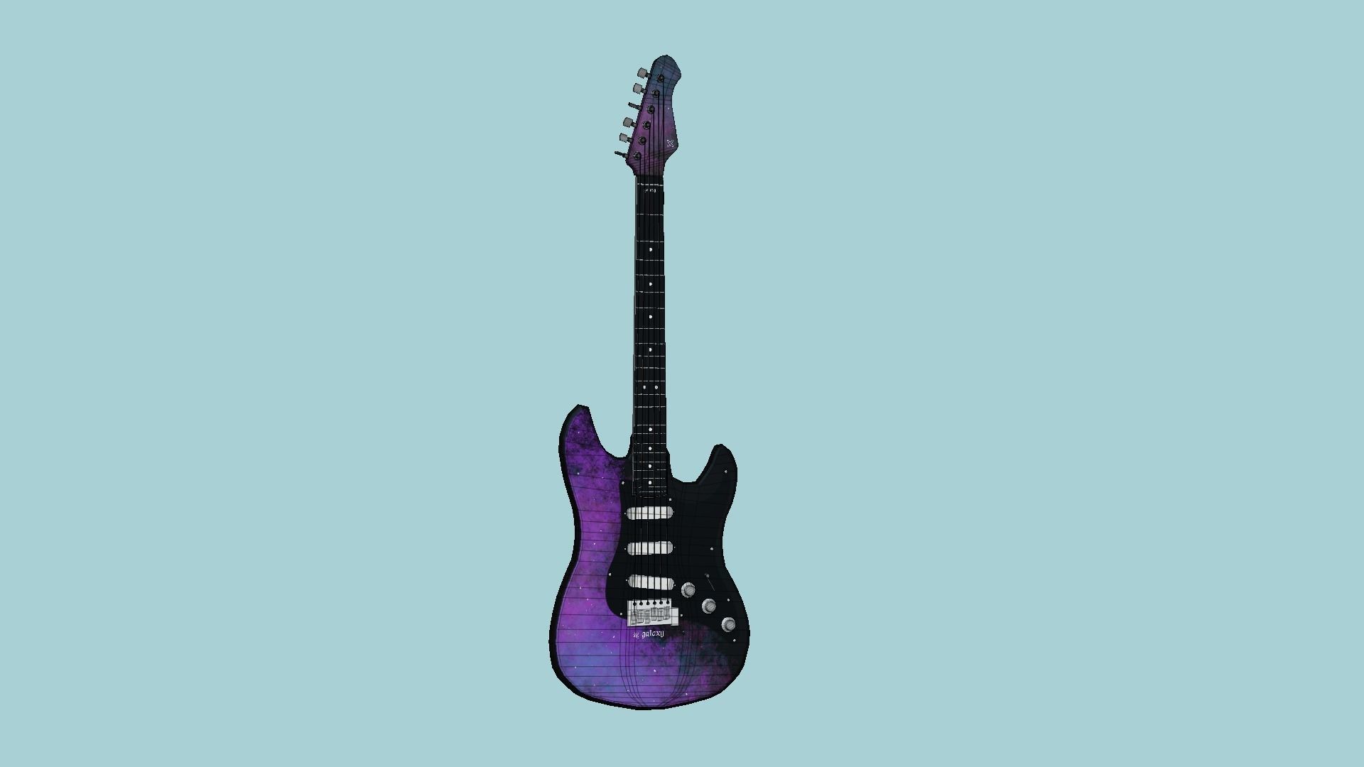 Electric Guitars 08 Colors - Music Instrument Design 3D Model Collection_63