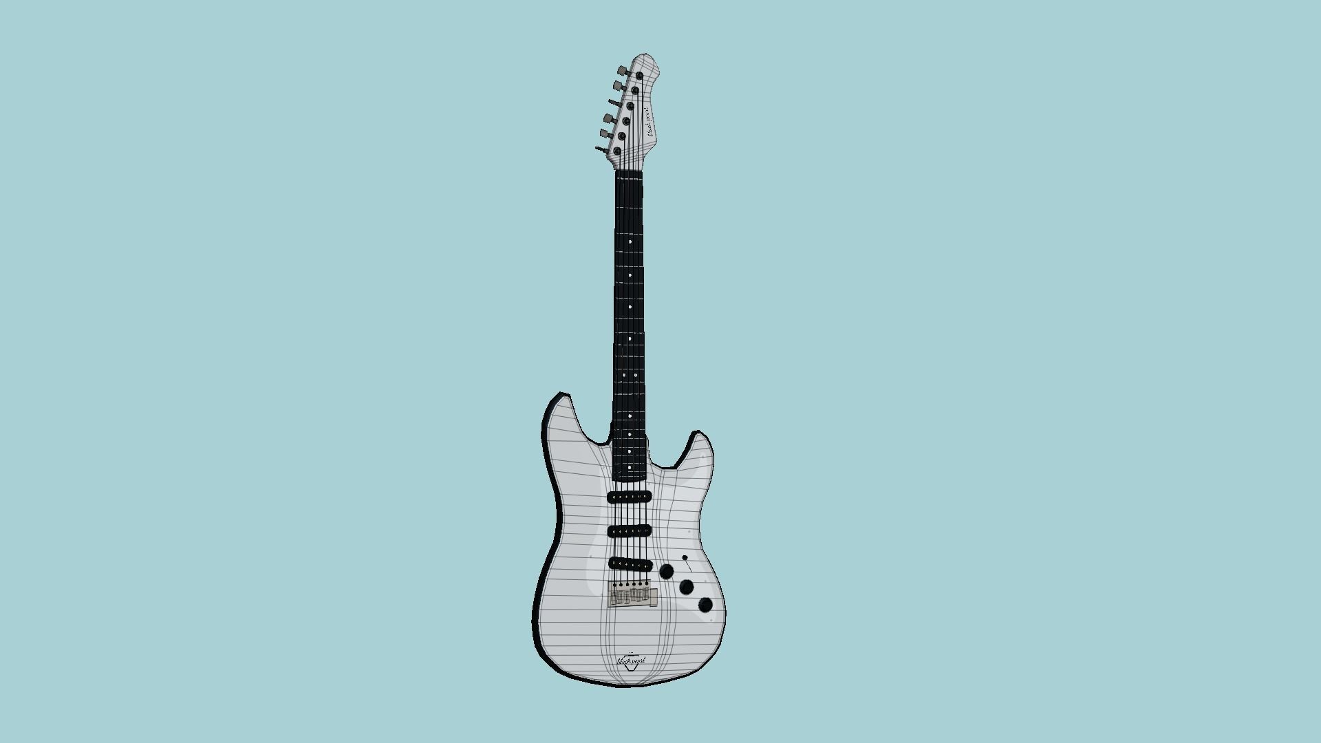 Electric Guitars 08 Colors - Music Instrument Design 3D Model Collection_61