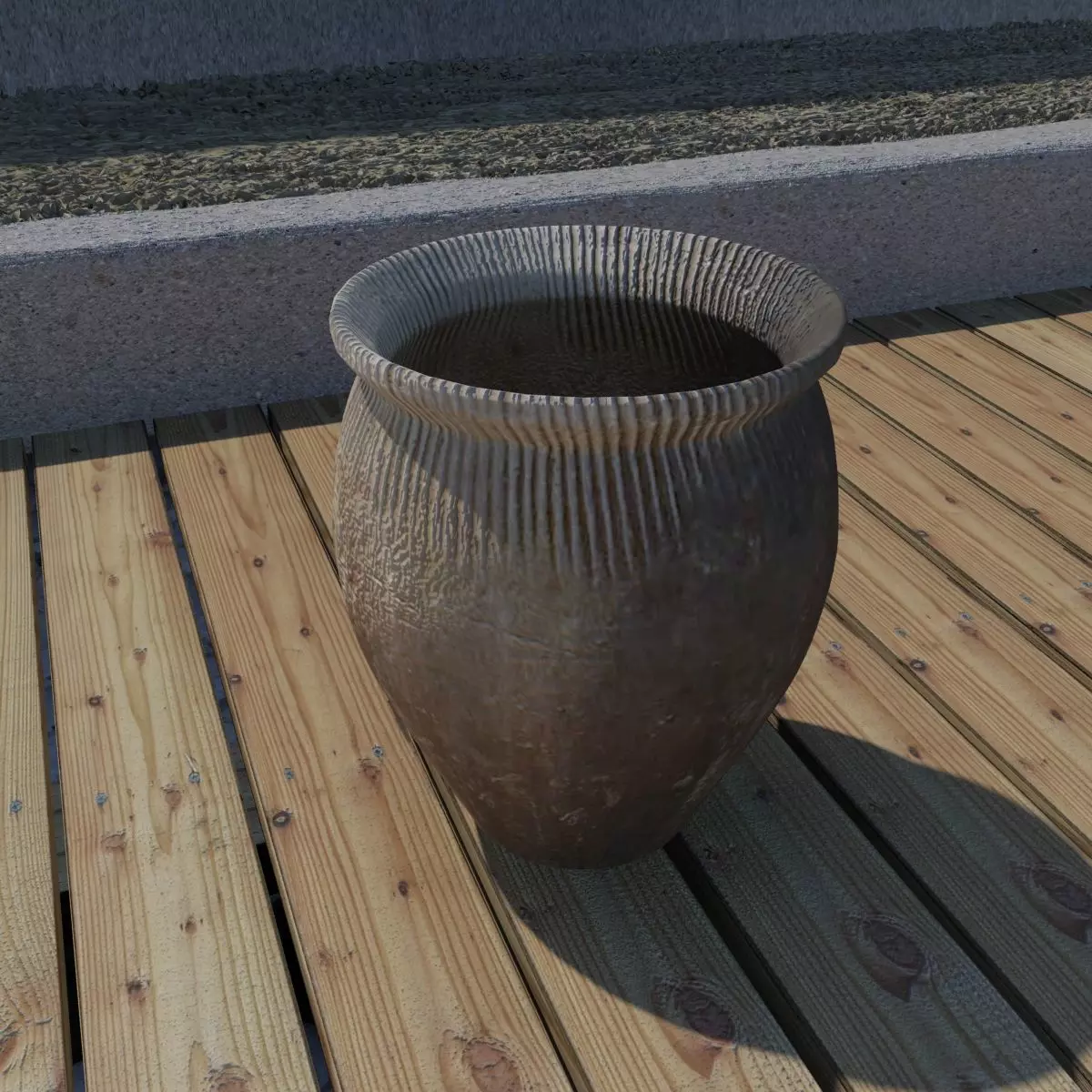 Clay Pot - Planter 3D model_0