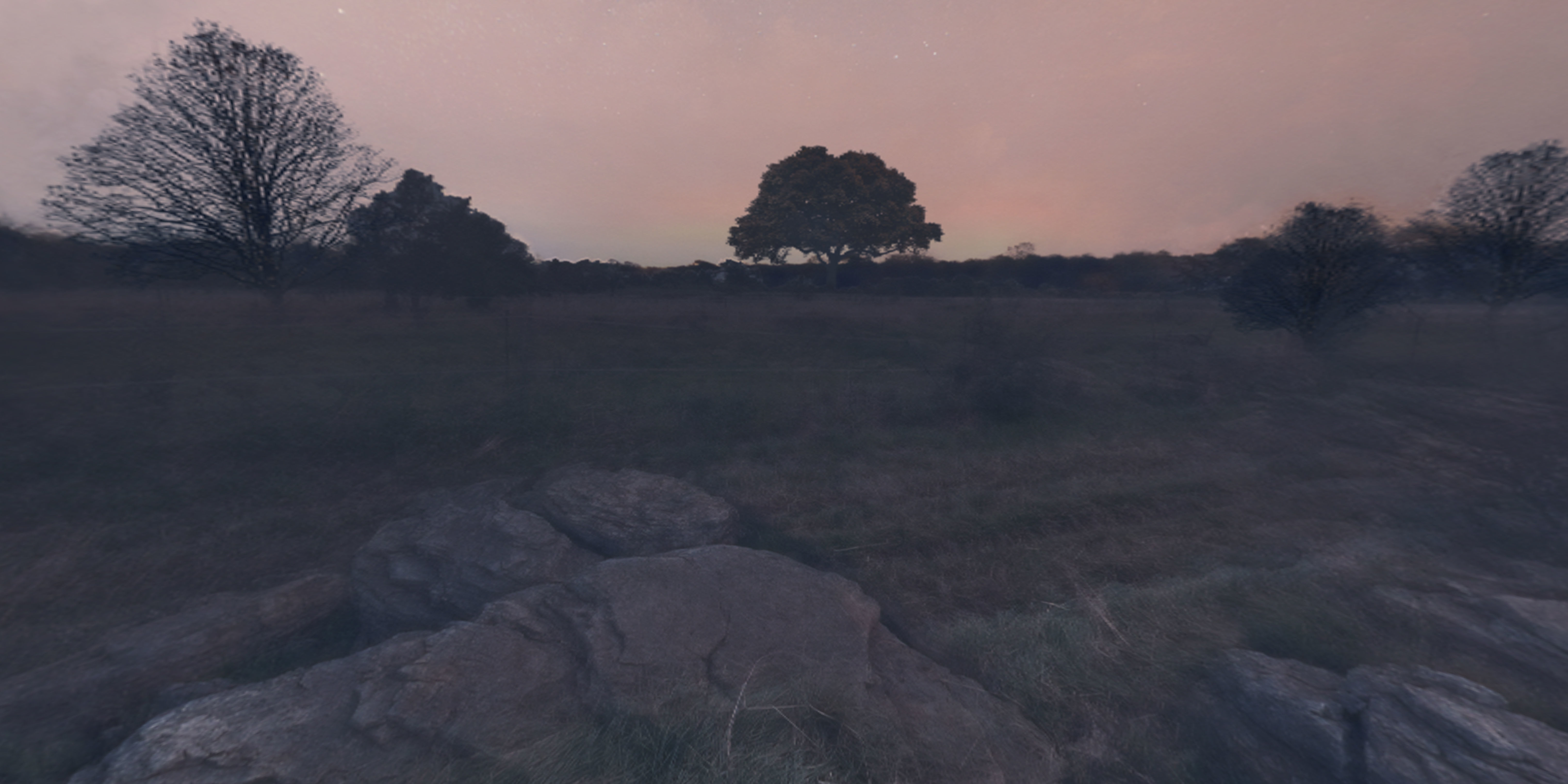 Space Land - HDRI Panoramic Sky - 360 landscape Low-poly 3D model_3