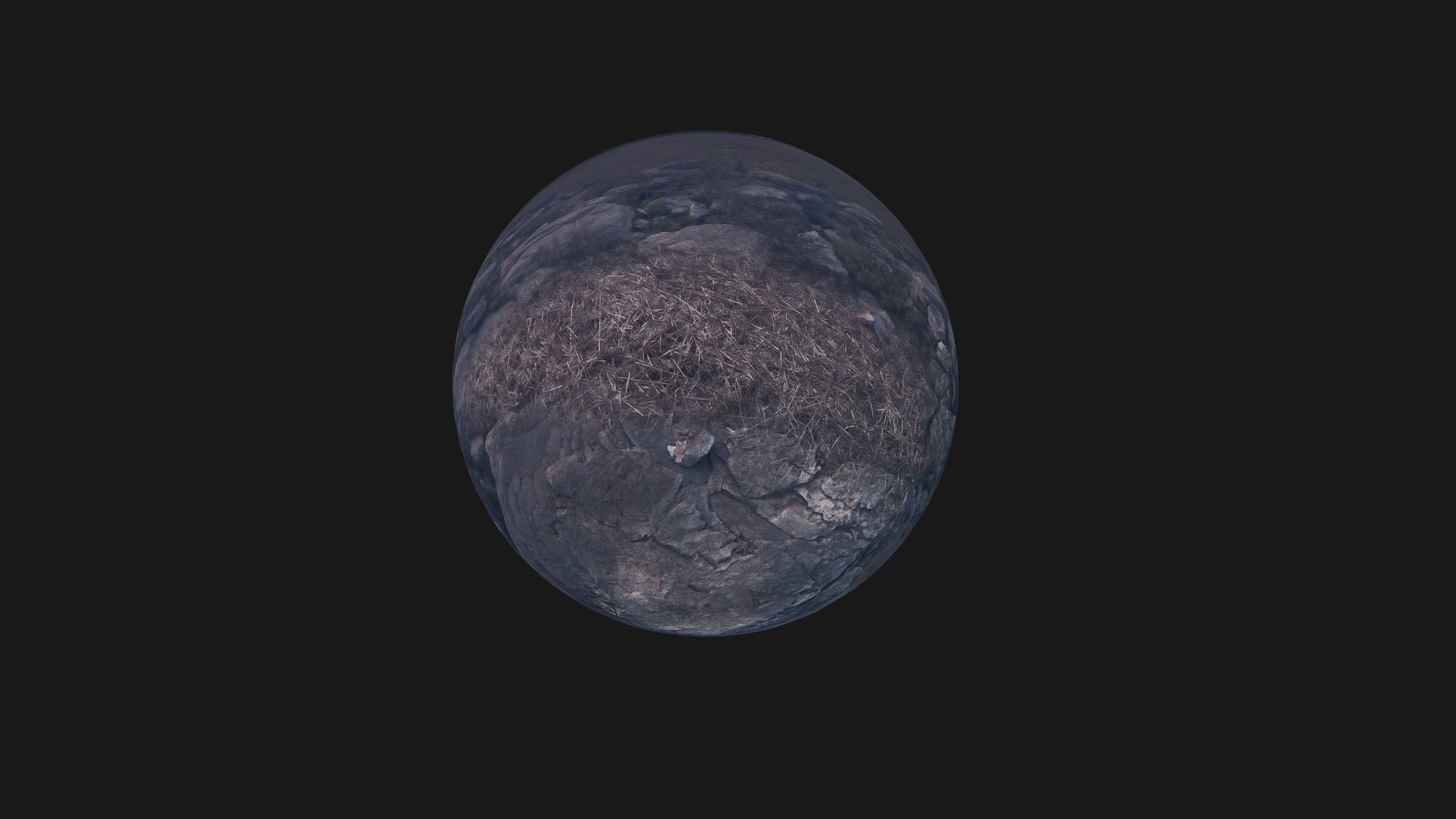 Space Land - HDRI Panoramic Sky - 360 landscape Low-poly 3D model_13