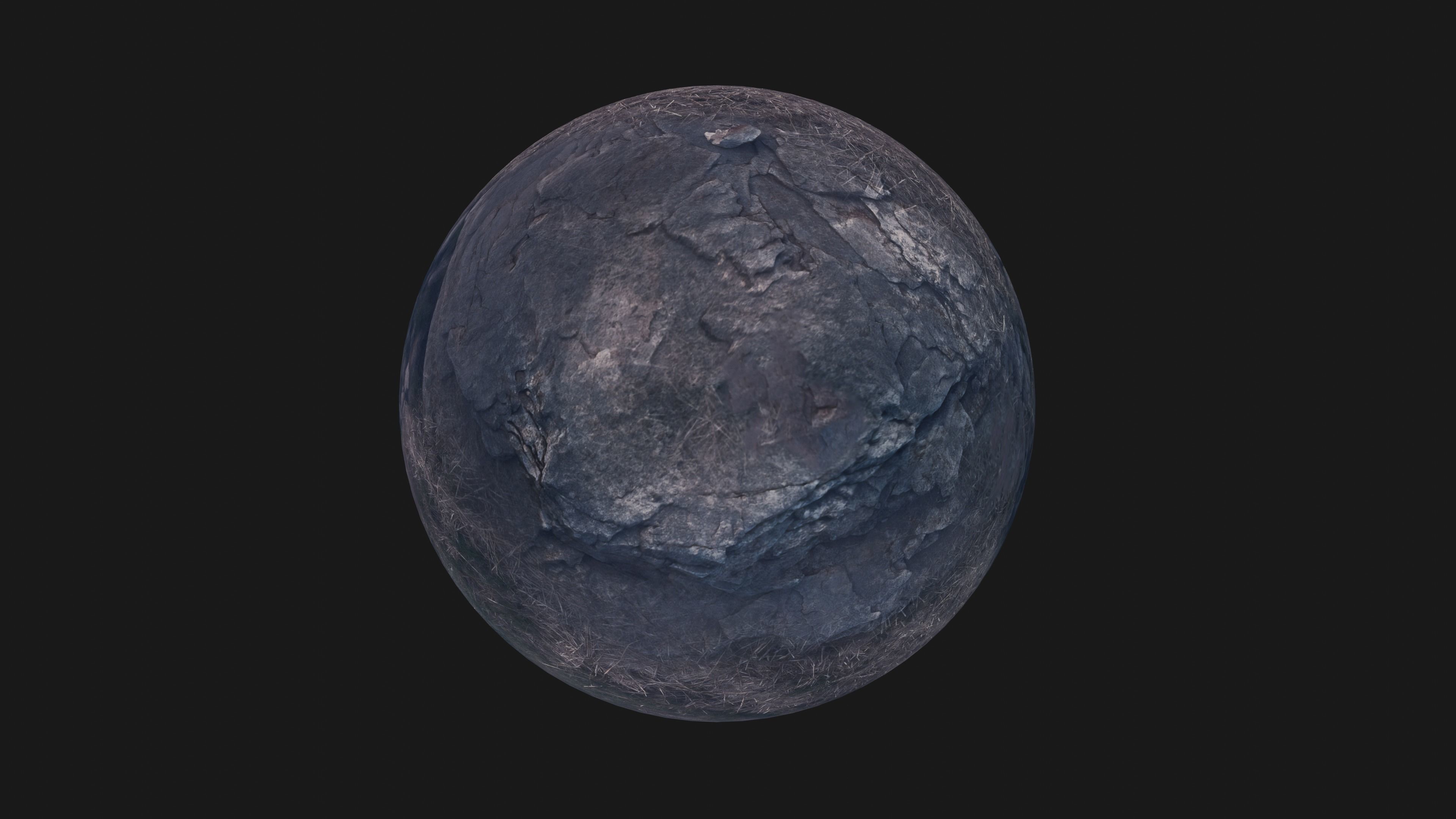 Space Land - HDRI Panoramic Sky - 360 landscape Low-poly 3D model_16