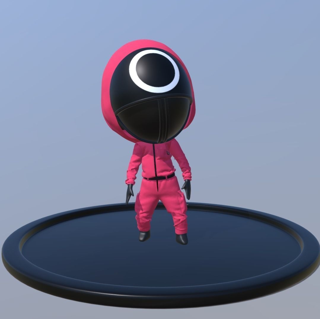Fanart Squid Game Cartoon 3D model_3