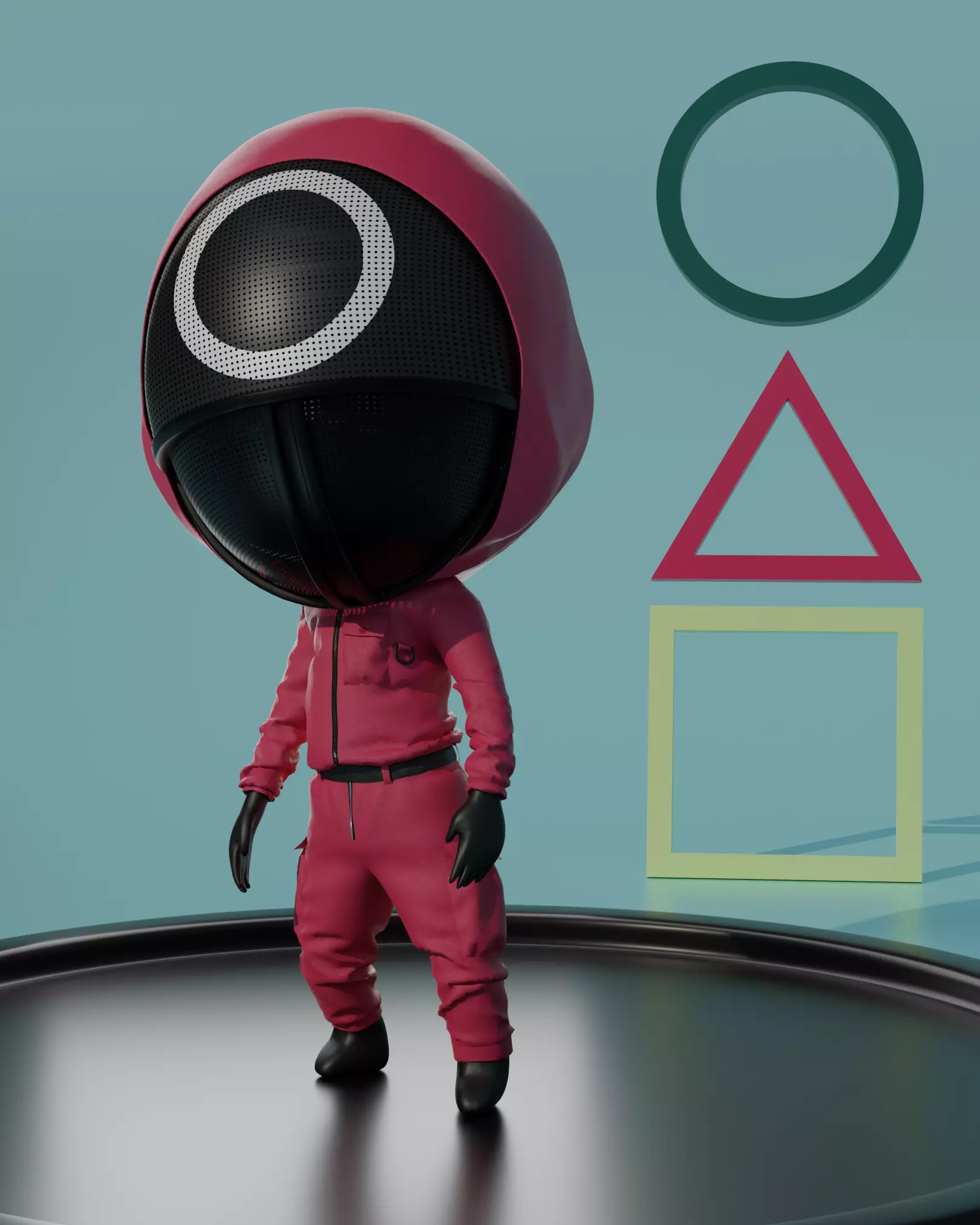 Fanart Squid Game Cartoon 3D model_0