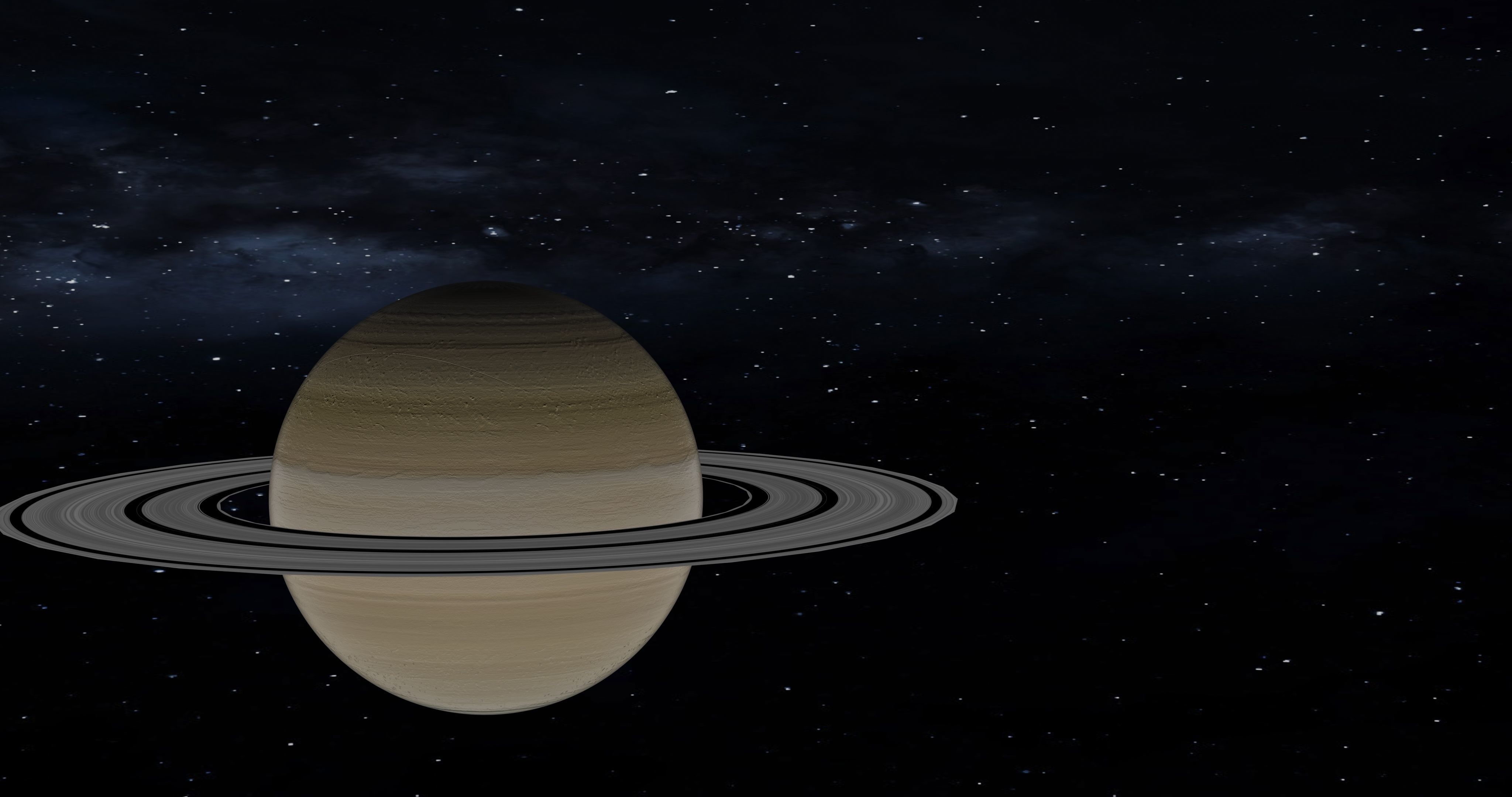 Animated saturn planet Low-poly 3D model_4
