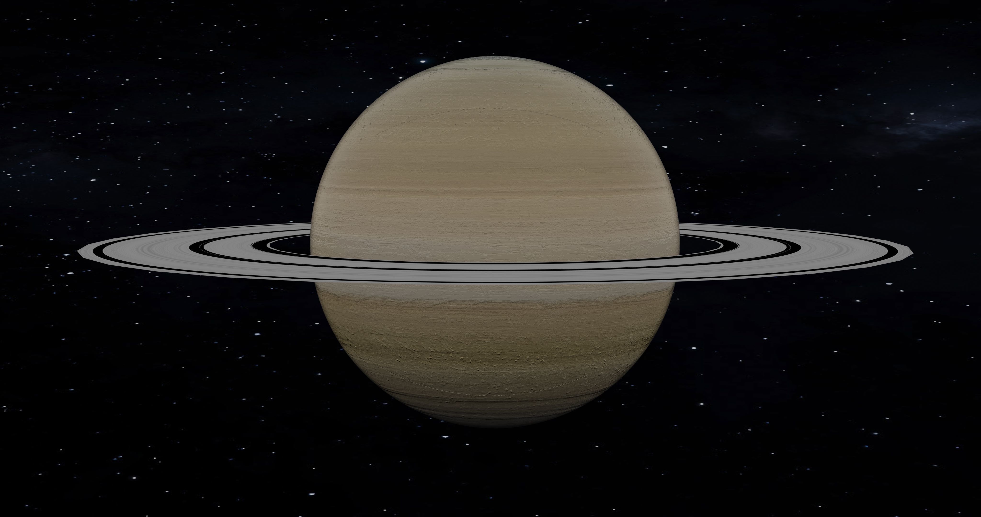 Animated saturn planet Low-poly 3D model_5