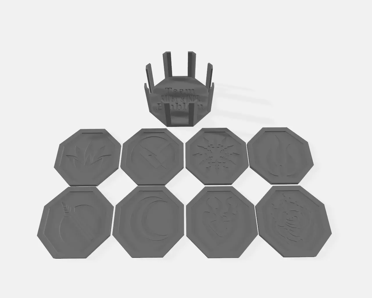 RWBY JNPR Coaster set 3D print model