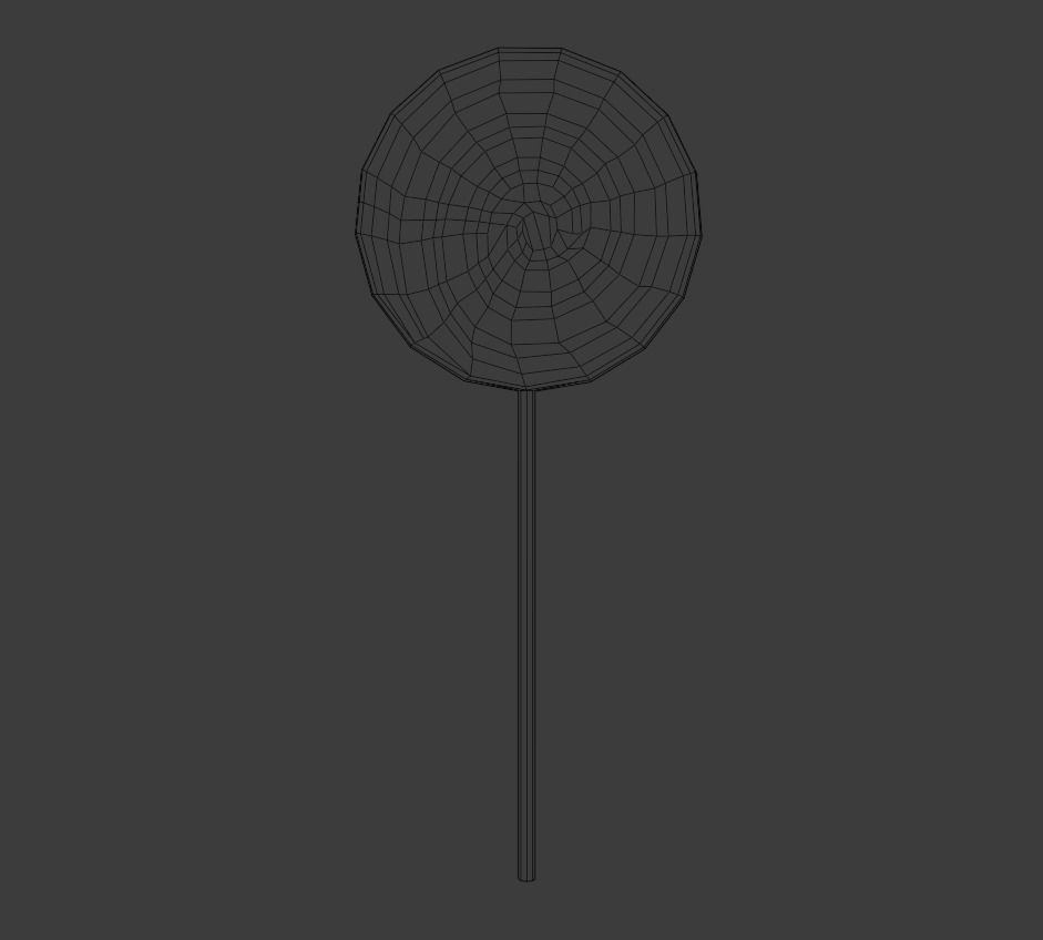 Lollipop on stick Low-poly 3D model_2