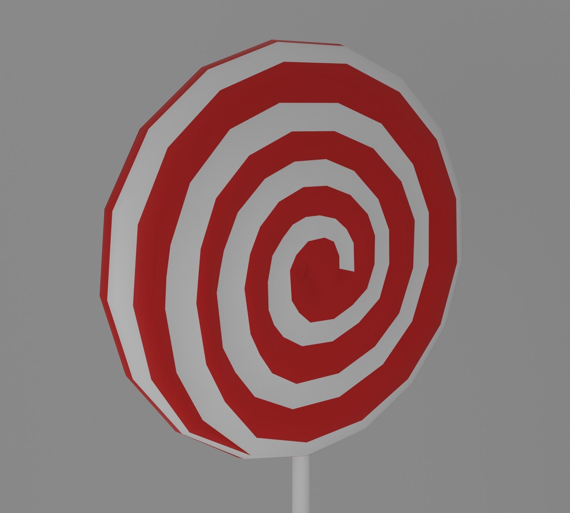 Lollipop on stick Low-poly 3D model_5