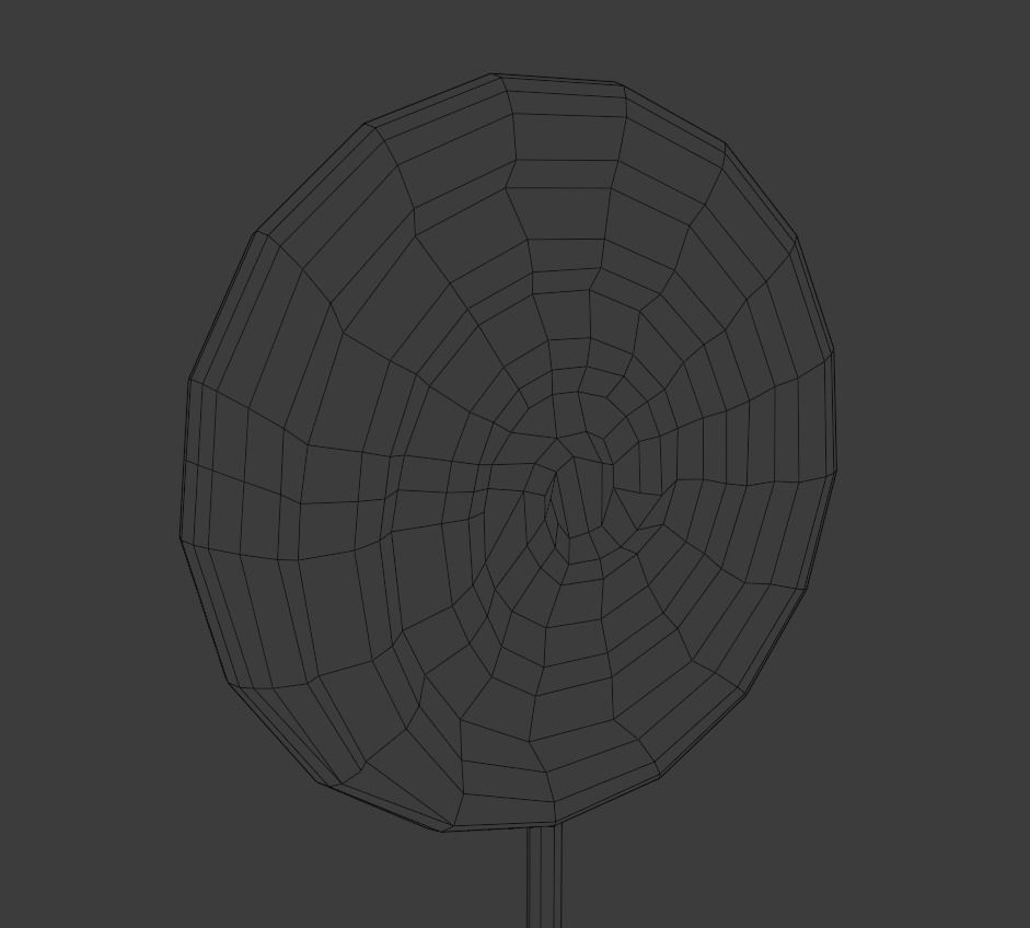 Lollipop on stick Low-poly 3D model_6