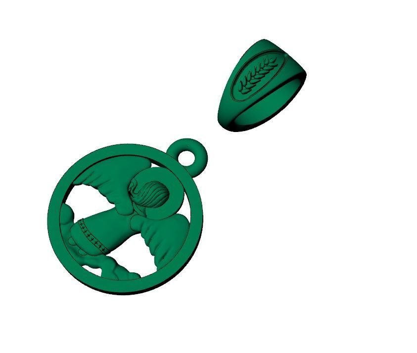 Pendant Christmas Angel 3D print model_7