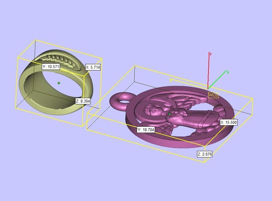 Pendant Christmas Angel 3D print model_12