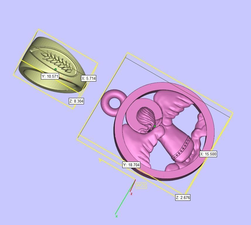 Pendant Christmas Angel 3D print model_3