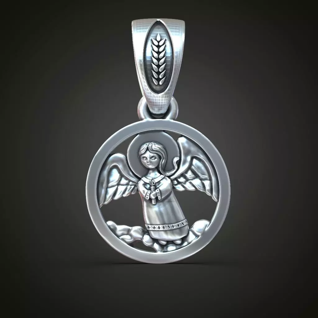Pendant Christmas Angel 3D print model_0