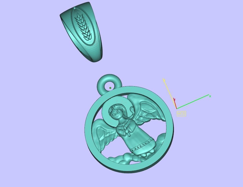 Pendant Christmas Angel 3D print model_9