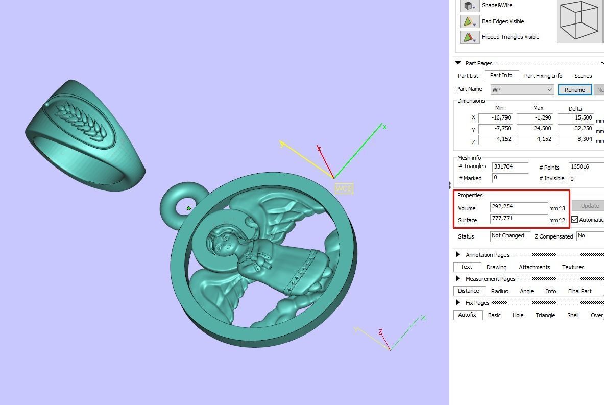 Pendant Christmas Angel 3D print model_11