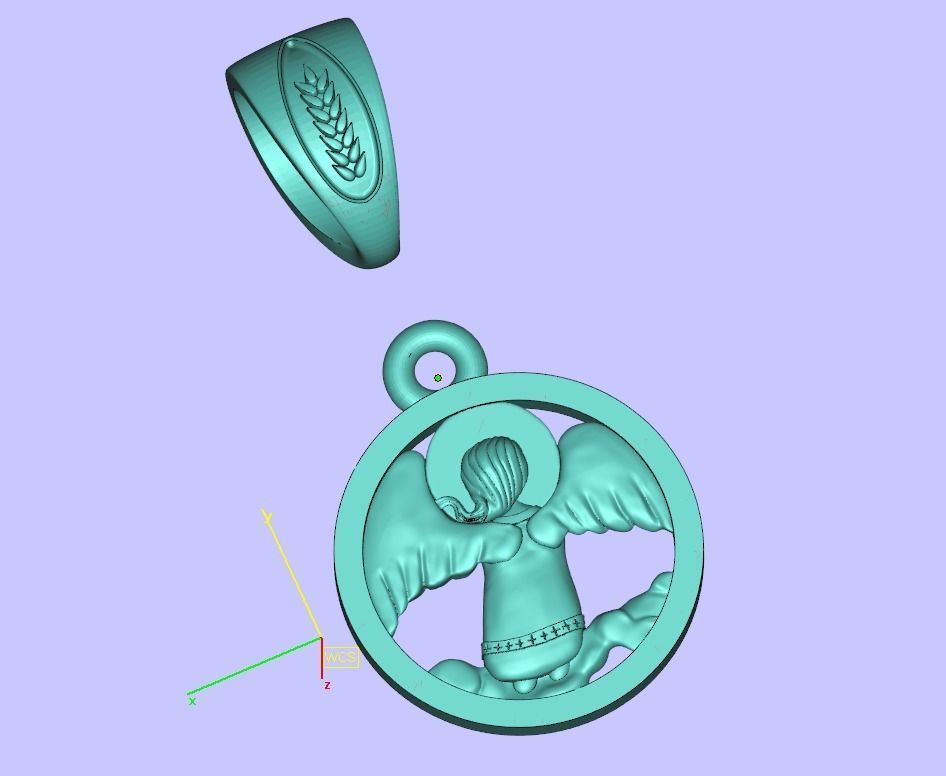 Pendant Christmas Angel 3D print model_10