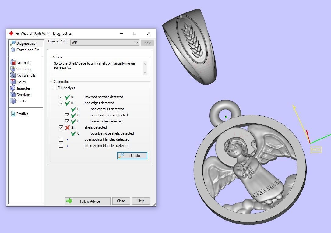 Pendant Christmas Angel 3D print model_8