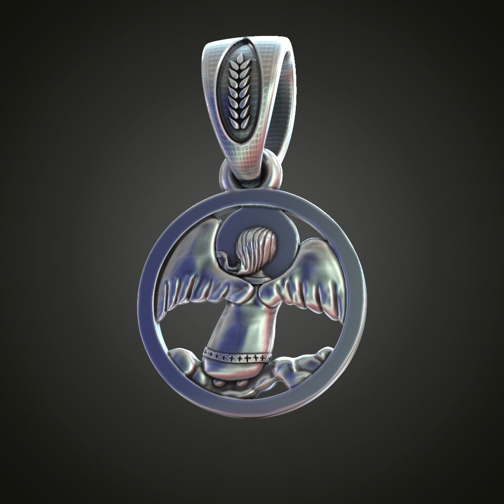 Pendant Christmas Angel 3D print model_1