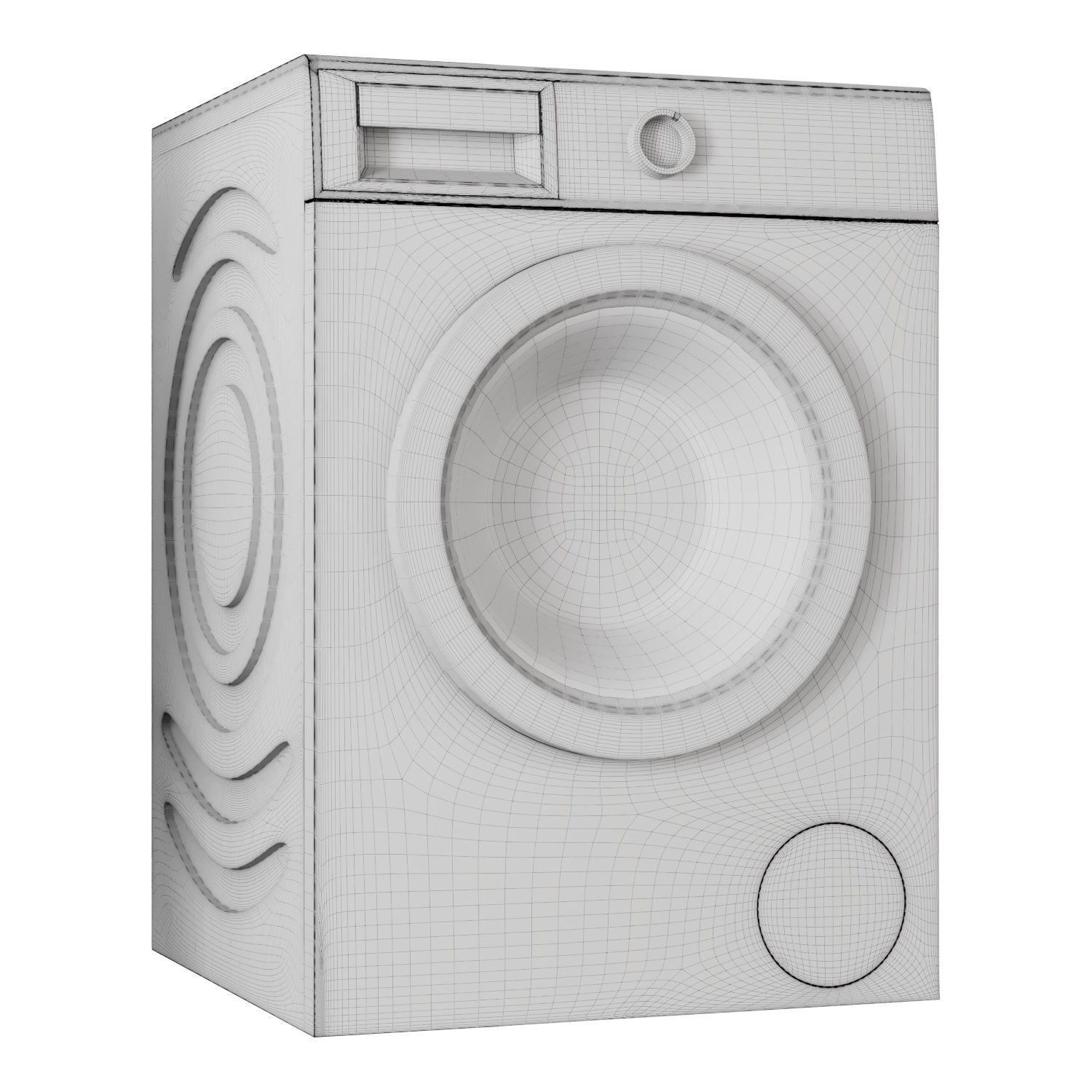 Bosch Wahing Machine Low-poly 3D model_5