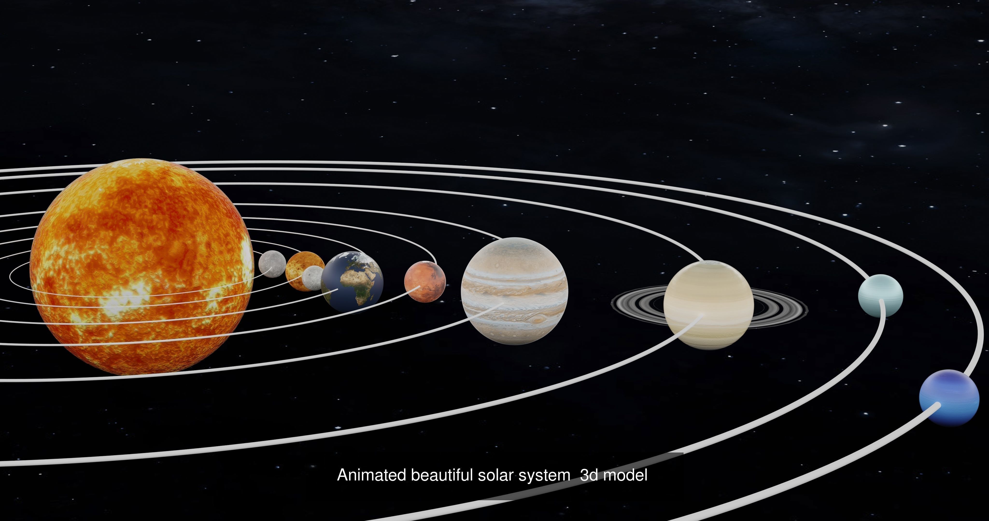 GALAXY  SOLAR SYSTEM AND PLANETS PACK AND BLACKHOLES PACK 3D Model Collection_36