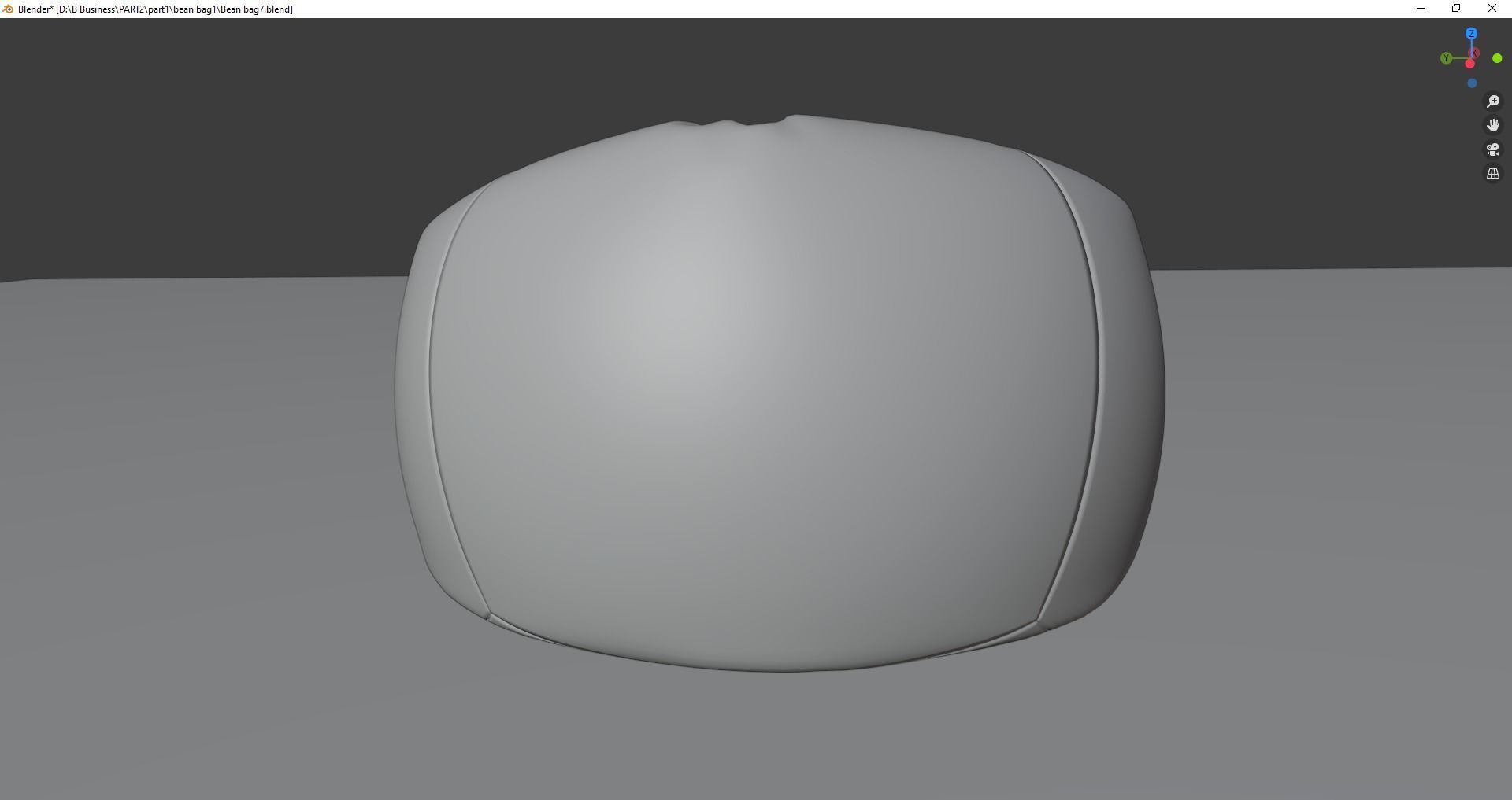 Beanbag bean bag chair 3D model_13