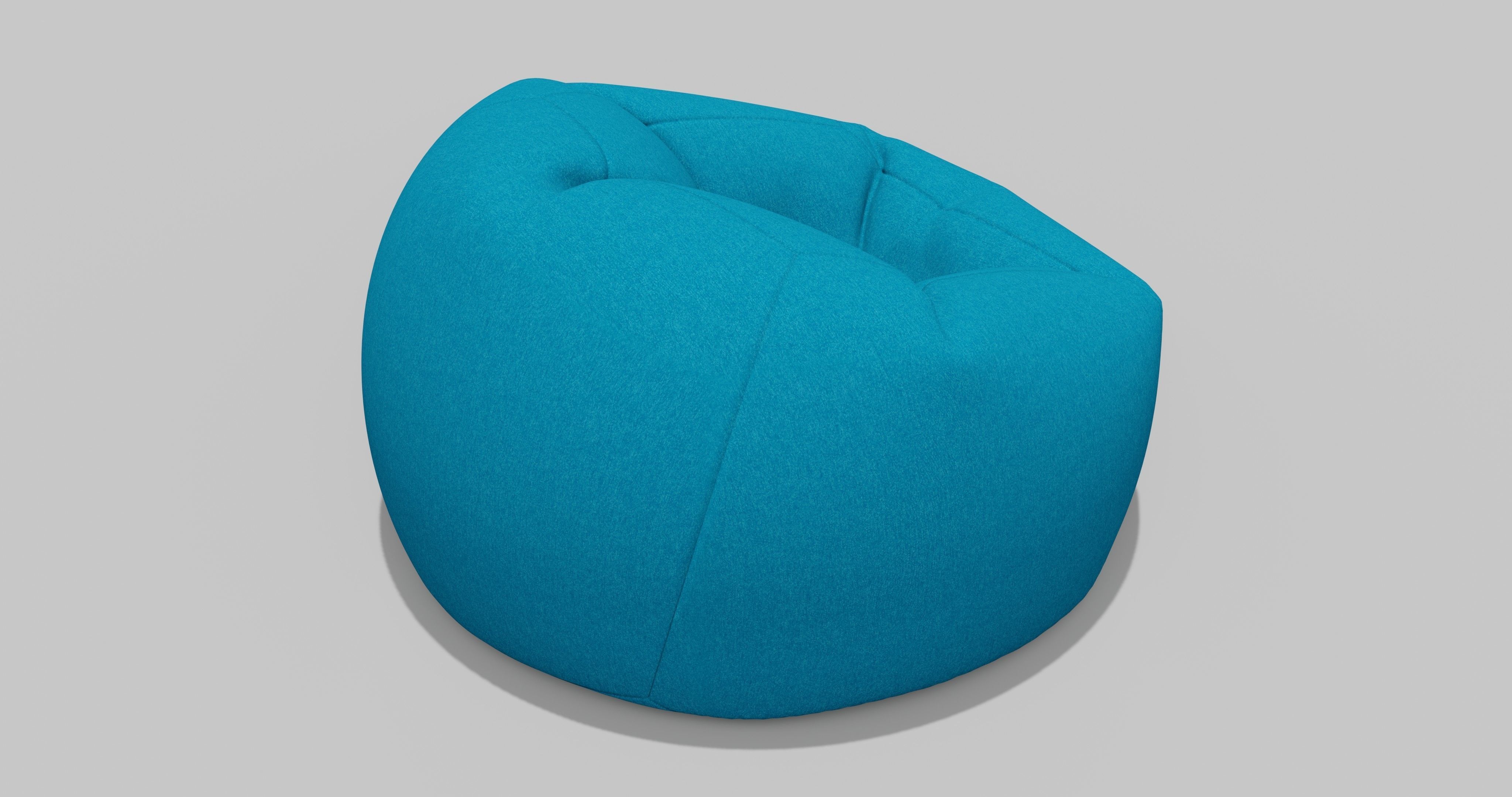 Beanbag bean bag chair 3D model_4