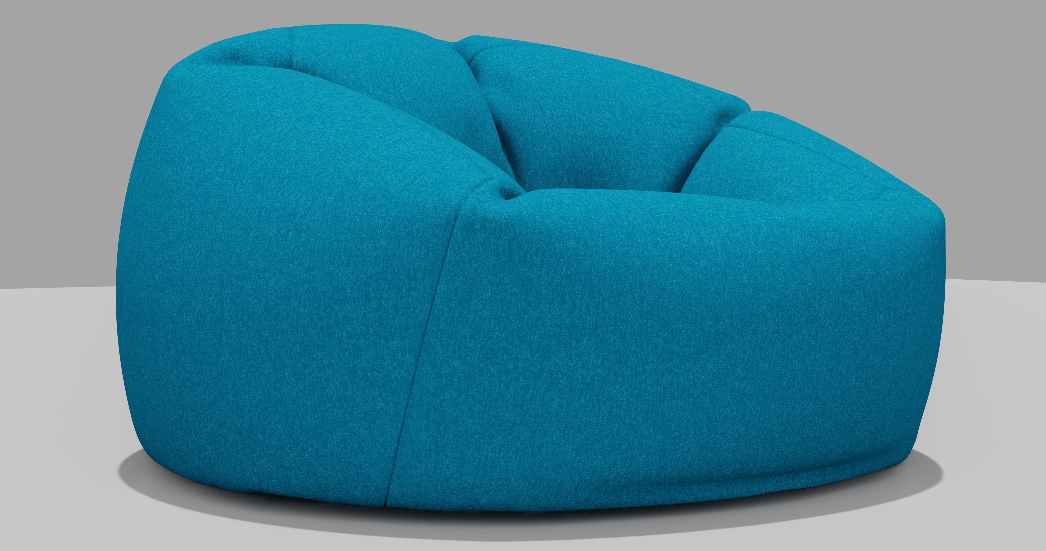 Beanbag bean bag chair 3D model_2