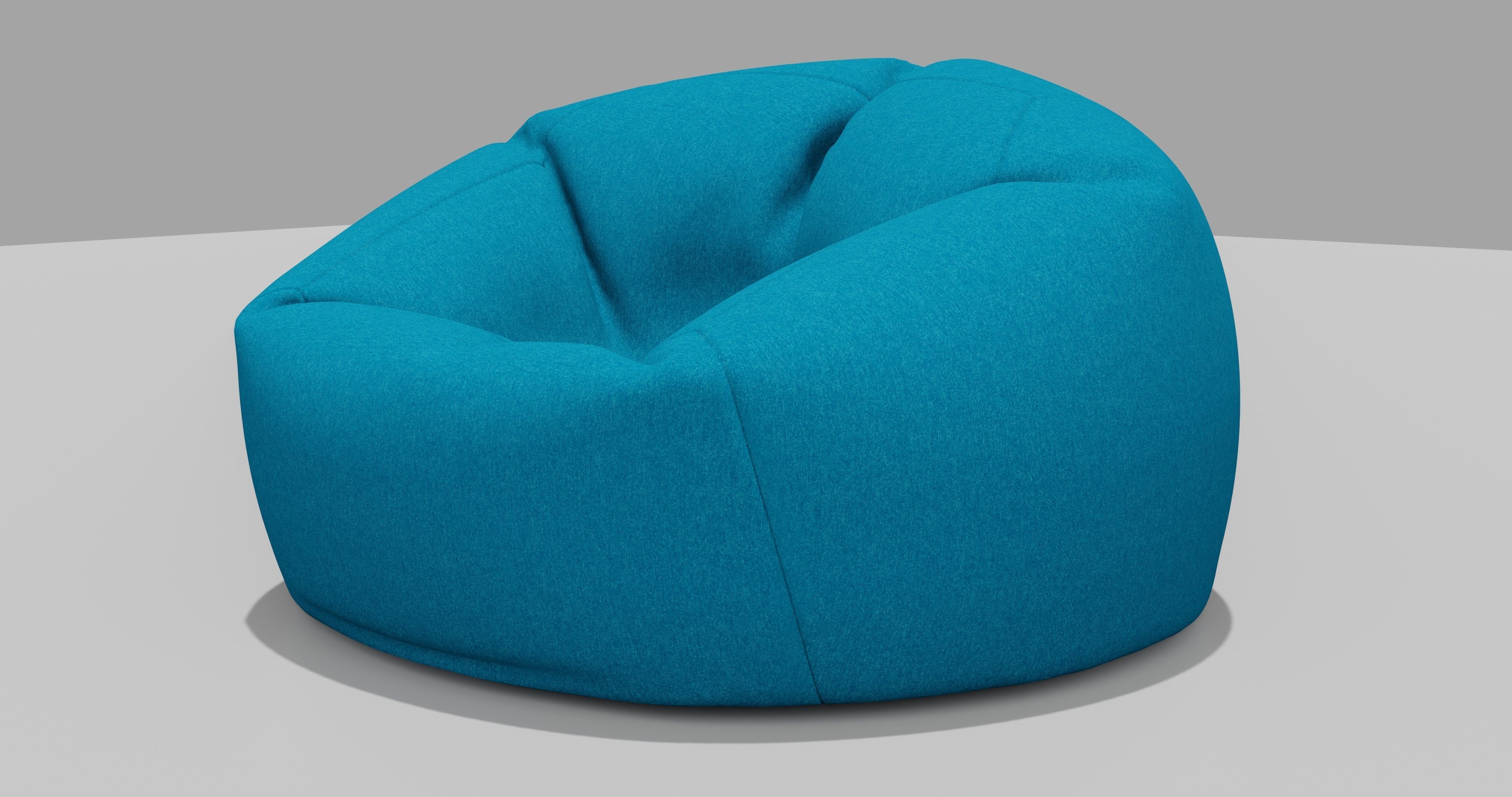 Beanbag bean bag chair 3D model_1
