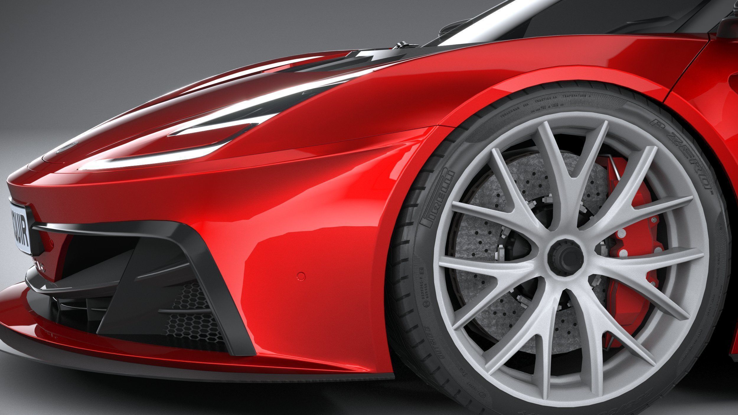 Generic Supercar v2 2020 LowPoly 3D model_3