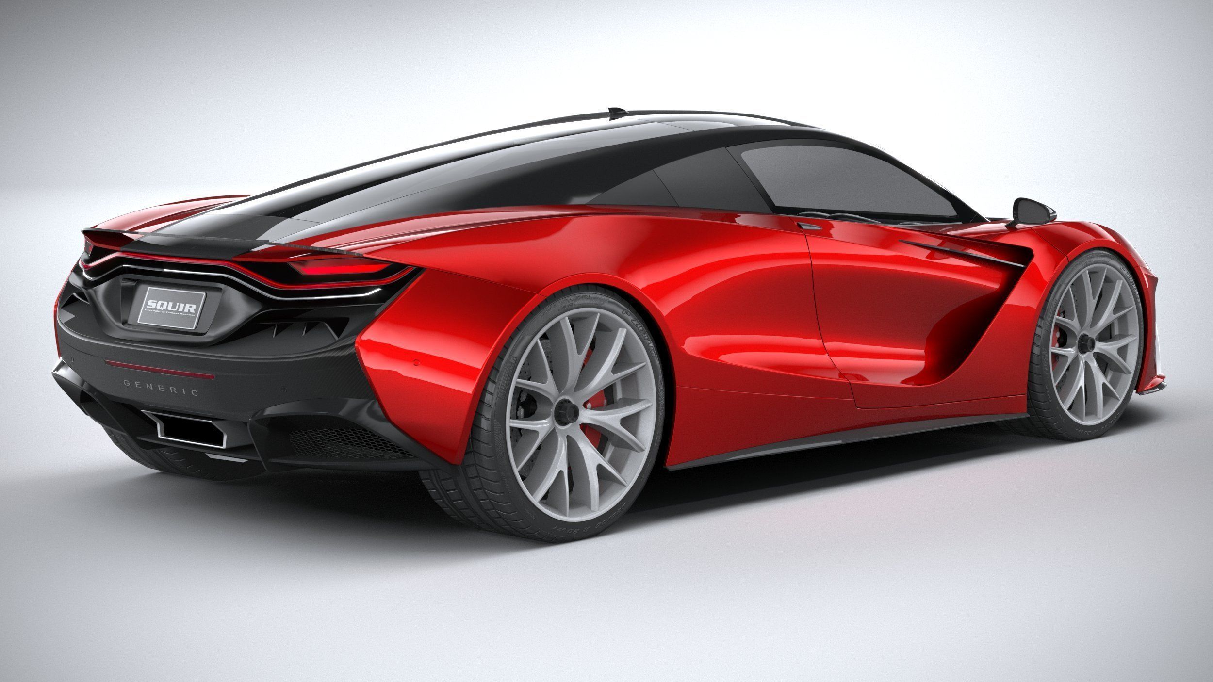 Generic Supercar v2 2020 LowPoly 3D model_17