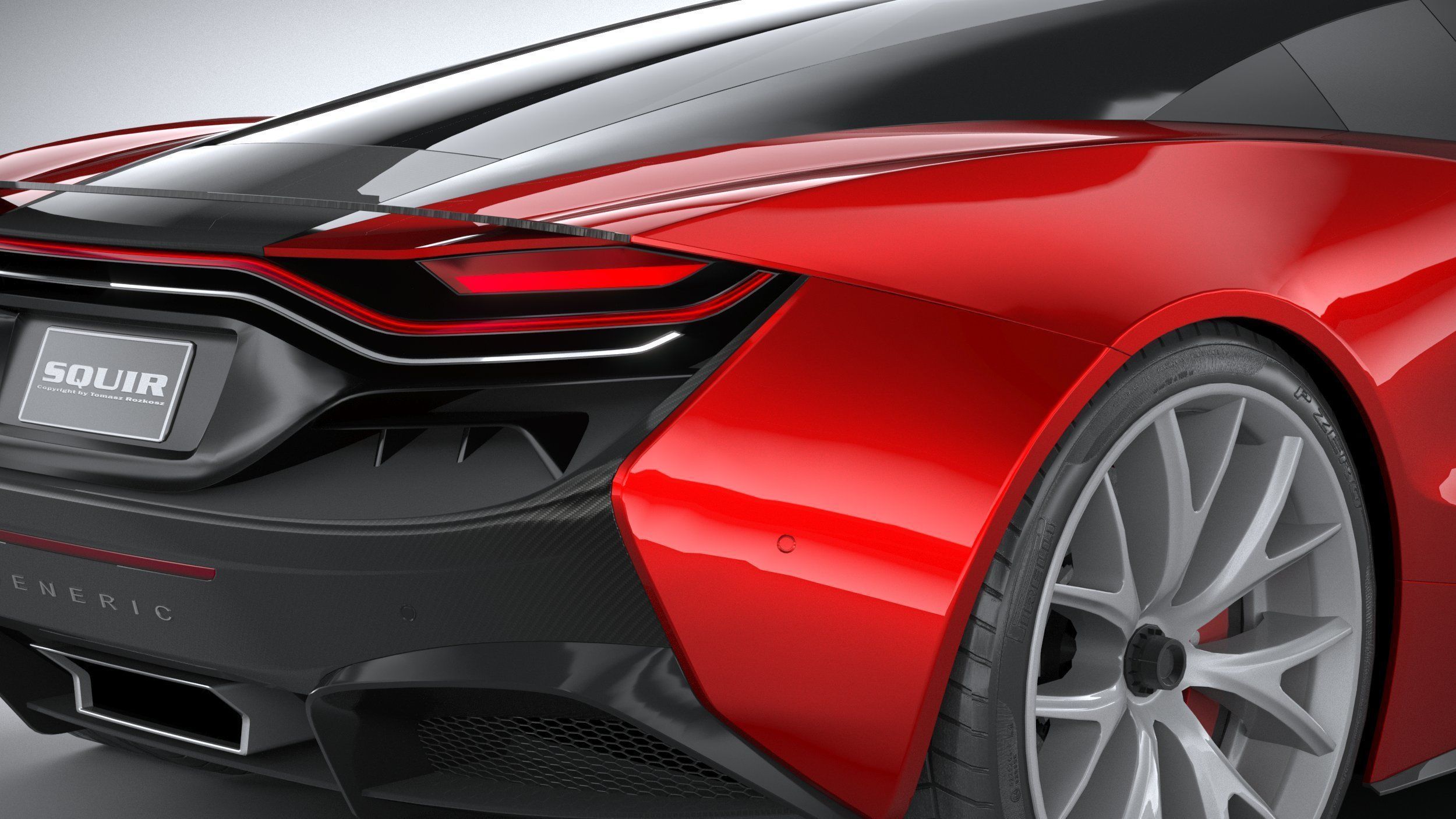 Generic Supercar v2 2020 LowPoly 3D model_18