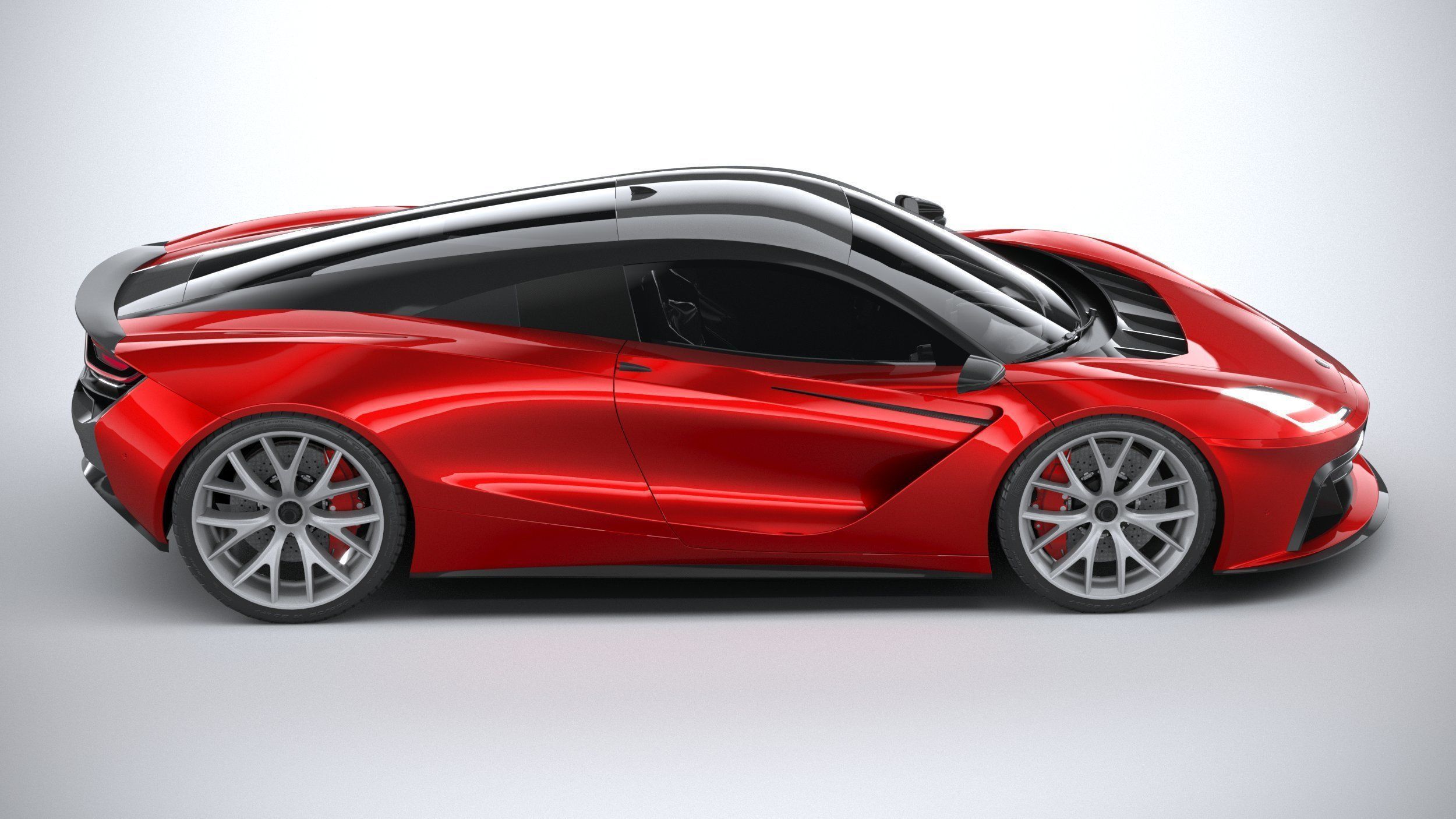 Generic Supercar v2 2020 LowPoly 3D model_11