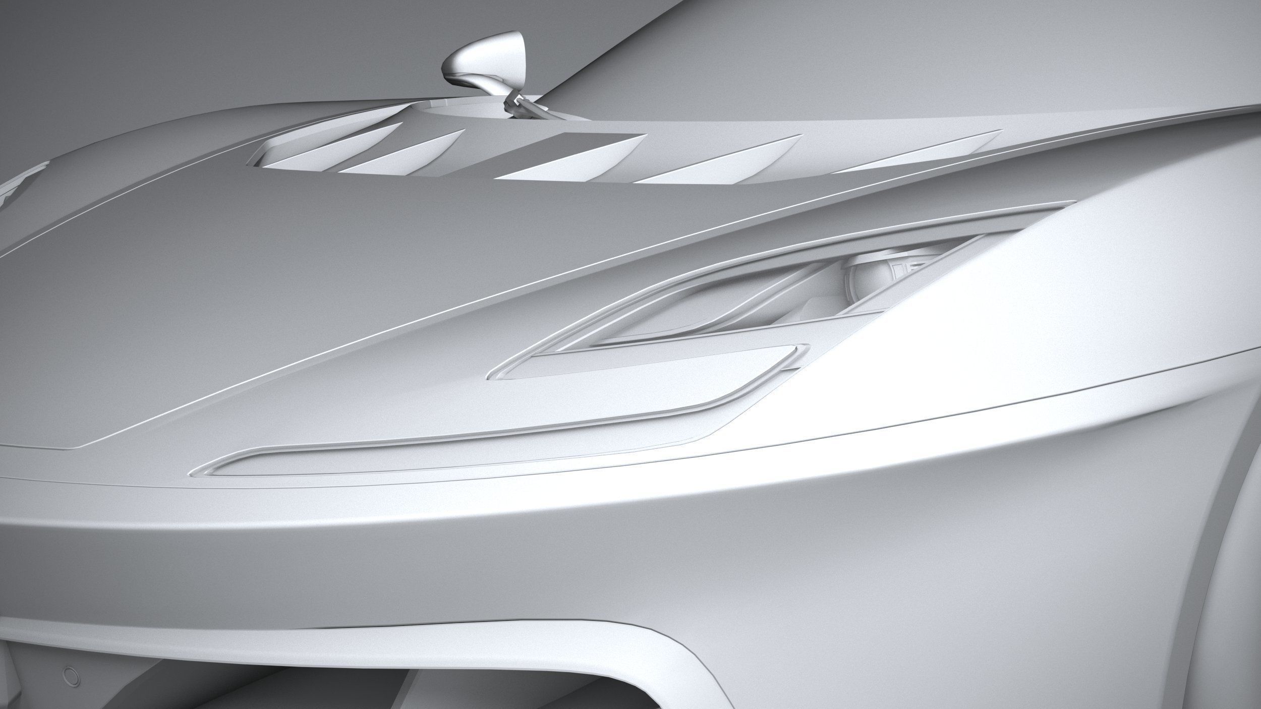 Generic Supercar v2 2020 LowPoly 3D model_23