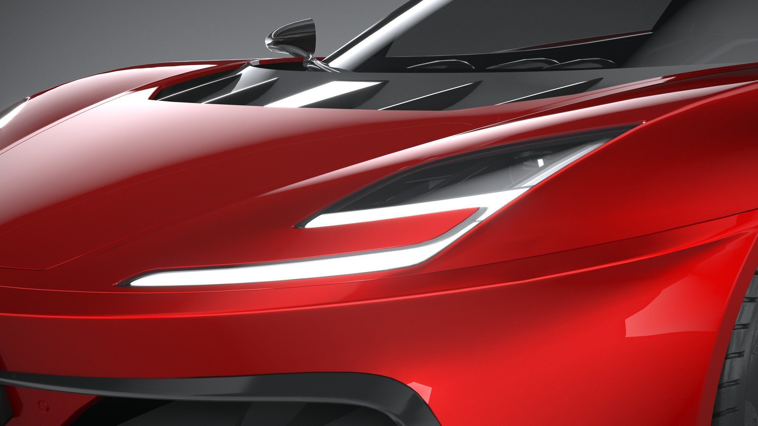 Generic Supercar v2 2020 LowPoly 3D model_14