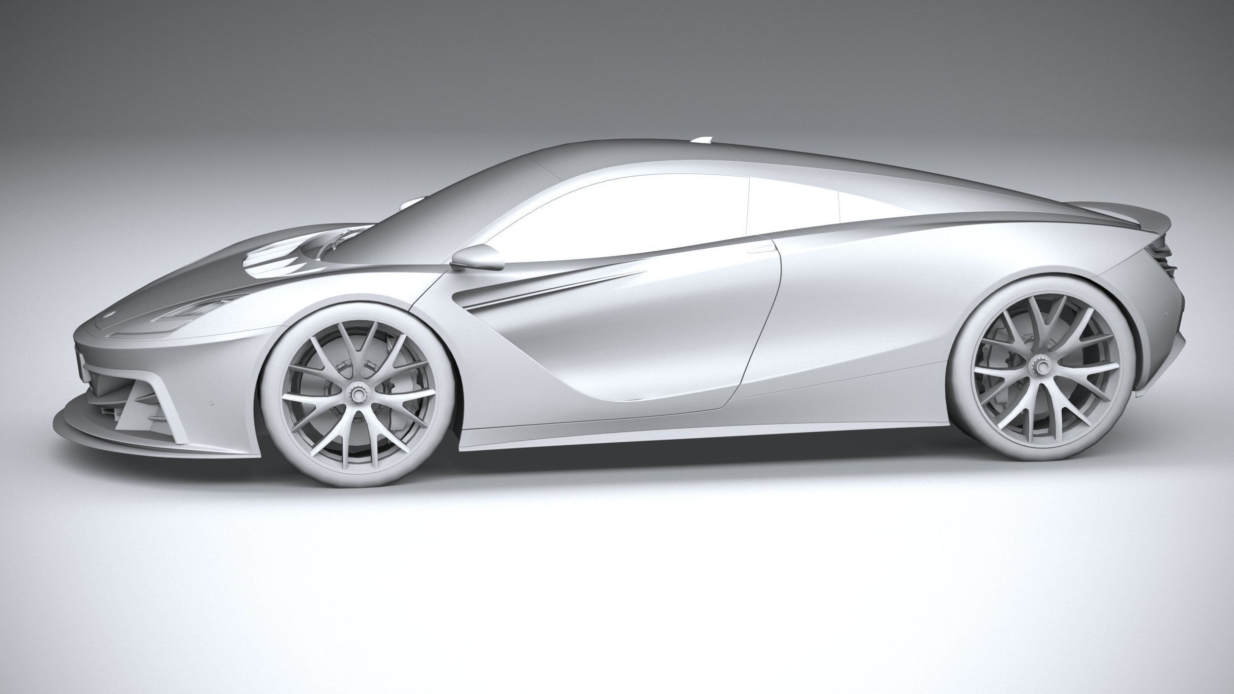 Generic Supercar v2 2020 LowPoly 3D model_22