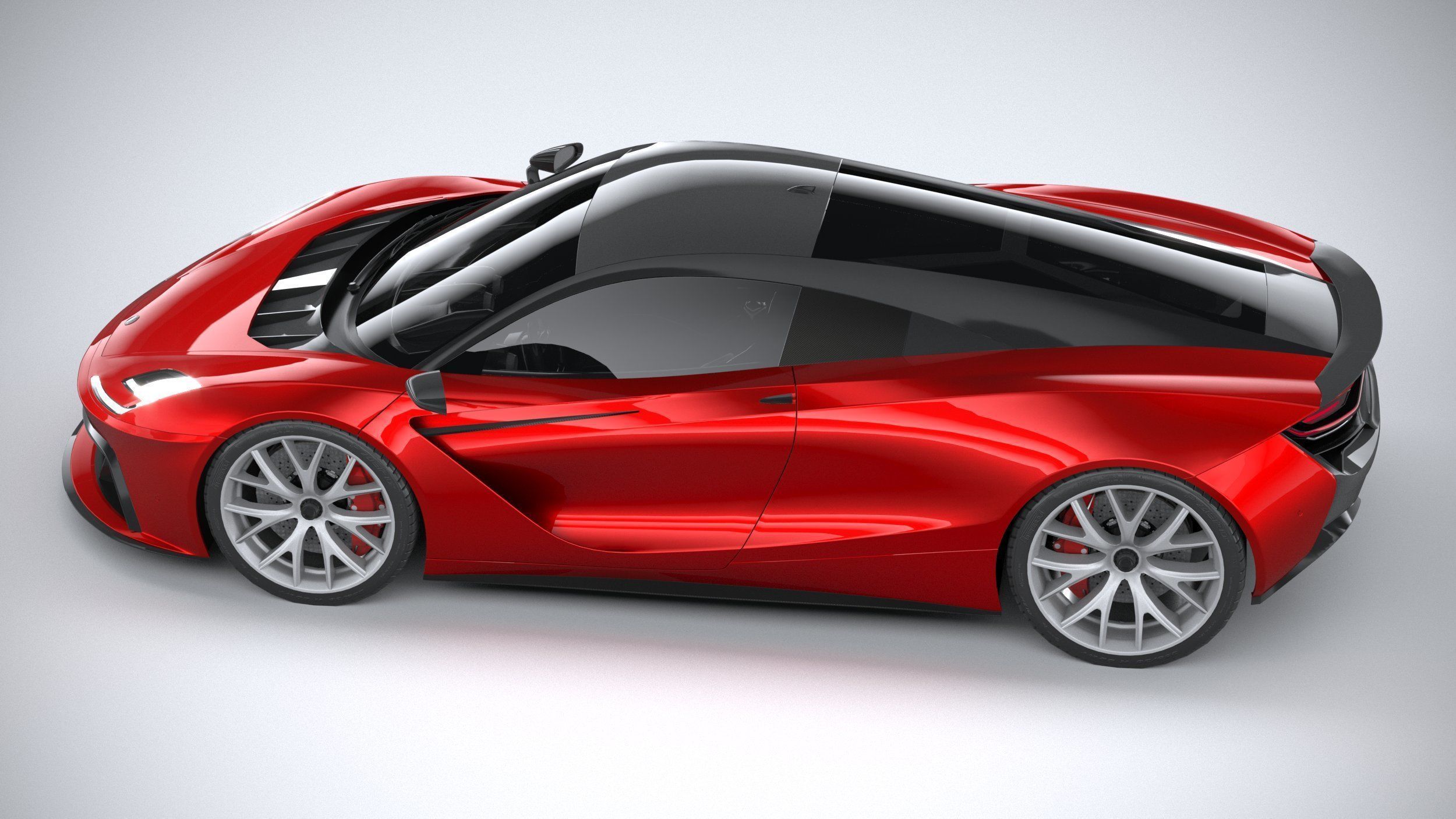 Generic Supercar v2 2020 LowPoly 3D model_9