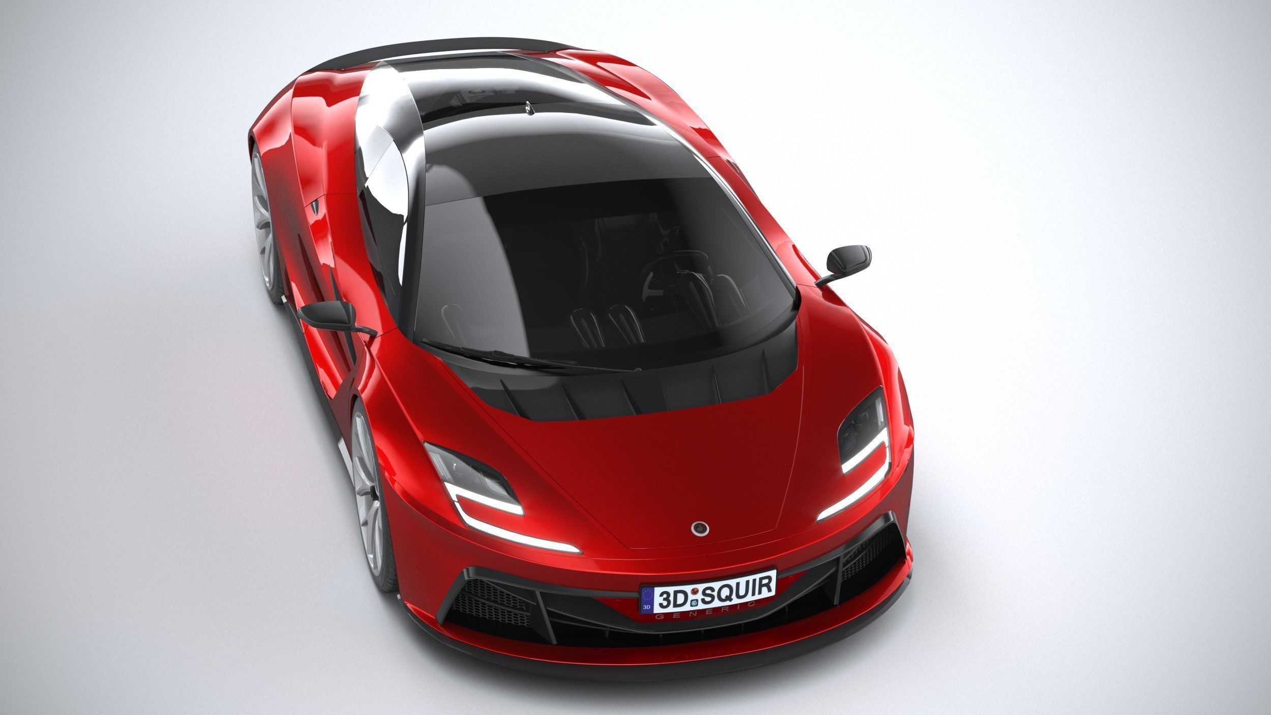 Generic Supercar v2 2020 LowPoly 3D model_12