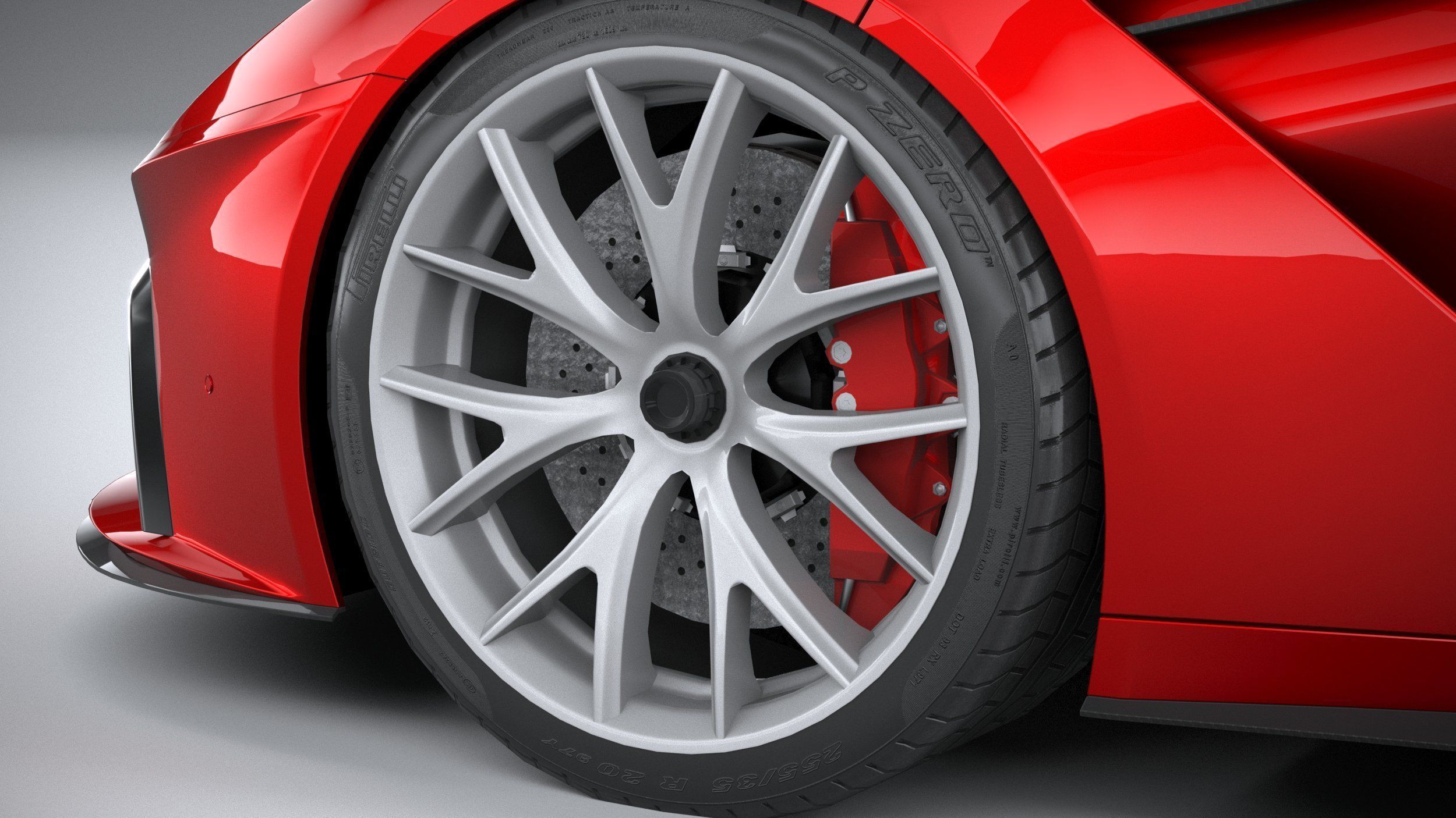 Generic Supercar v2 2020 LowPoly 3D model_16